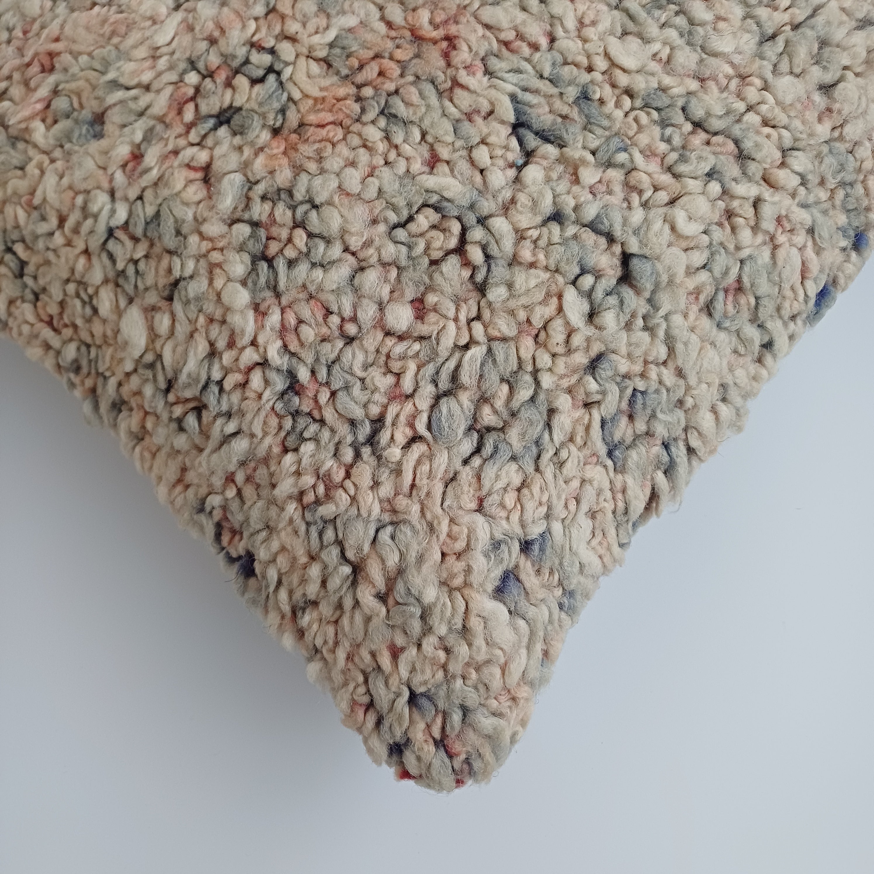 Moroccan Vintage Wool Multicoloured Cushion Cover 16''x16'' / 40x40 CM