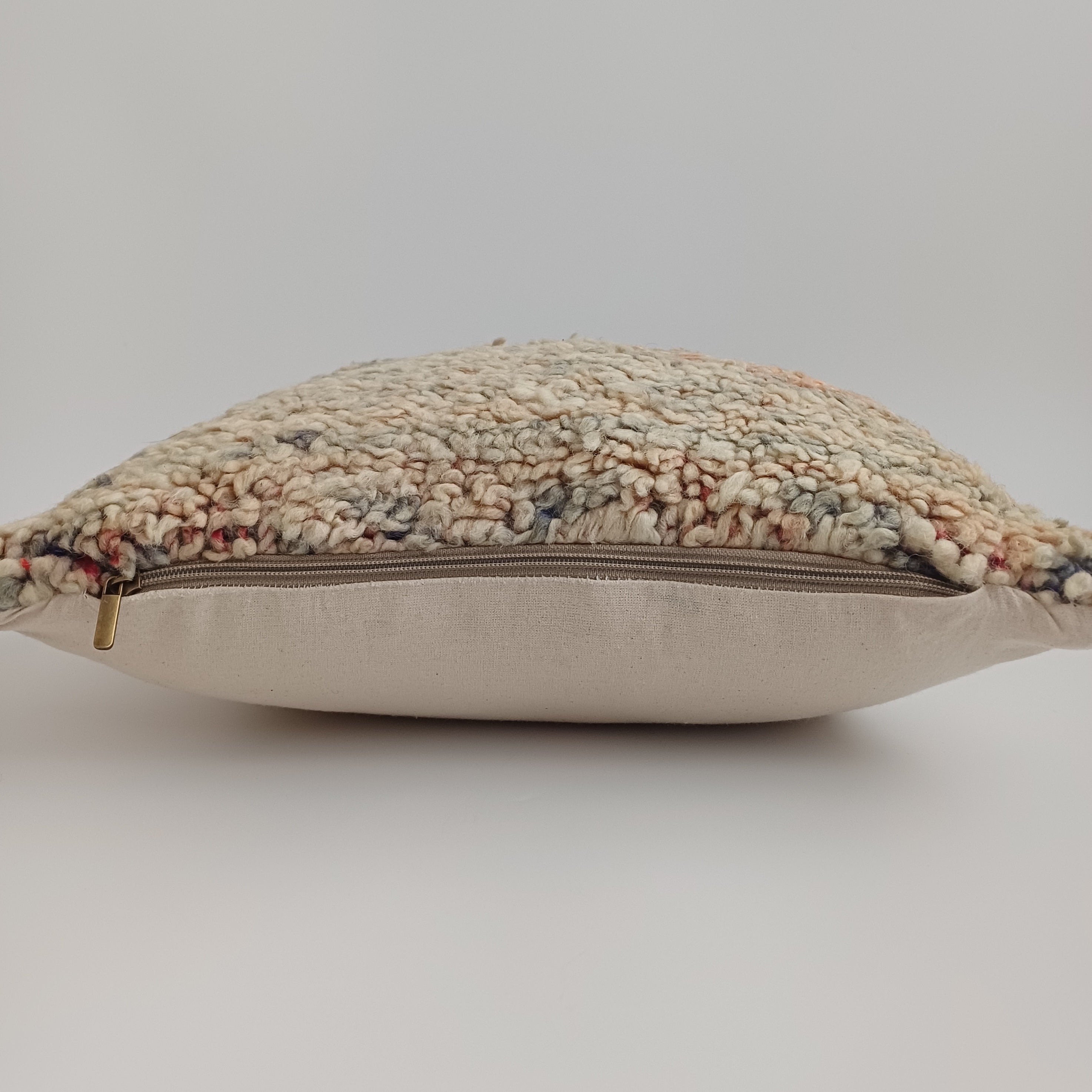 Moroccan Vintage Wool Multicoloured Cushion Cover 16''x16'' / 40x40 CM