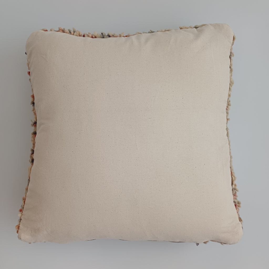 Moroccan Vintage Wool Multicoloured Cushion Cover 16''x16'' / 42x42 CM