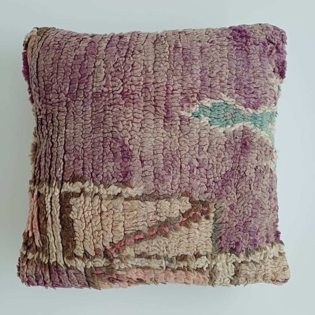 Moroccan Vintage Wool Multicoloured Cushion Cover 16''x16'' / 43x43 CM