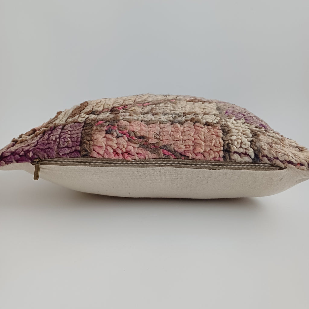 Moroccan Vintage Wool Multicoloured Cushion Cover 16''x16'' / 43x43 CM