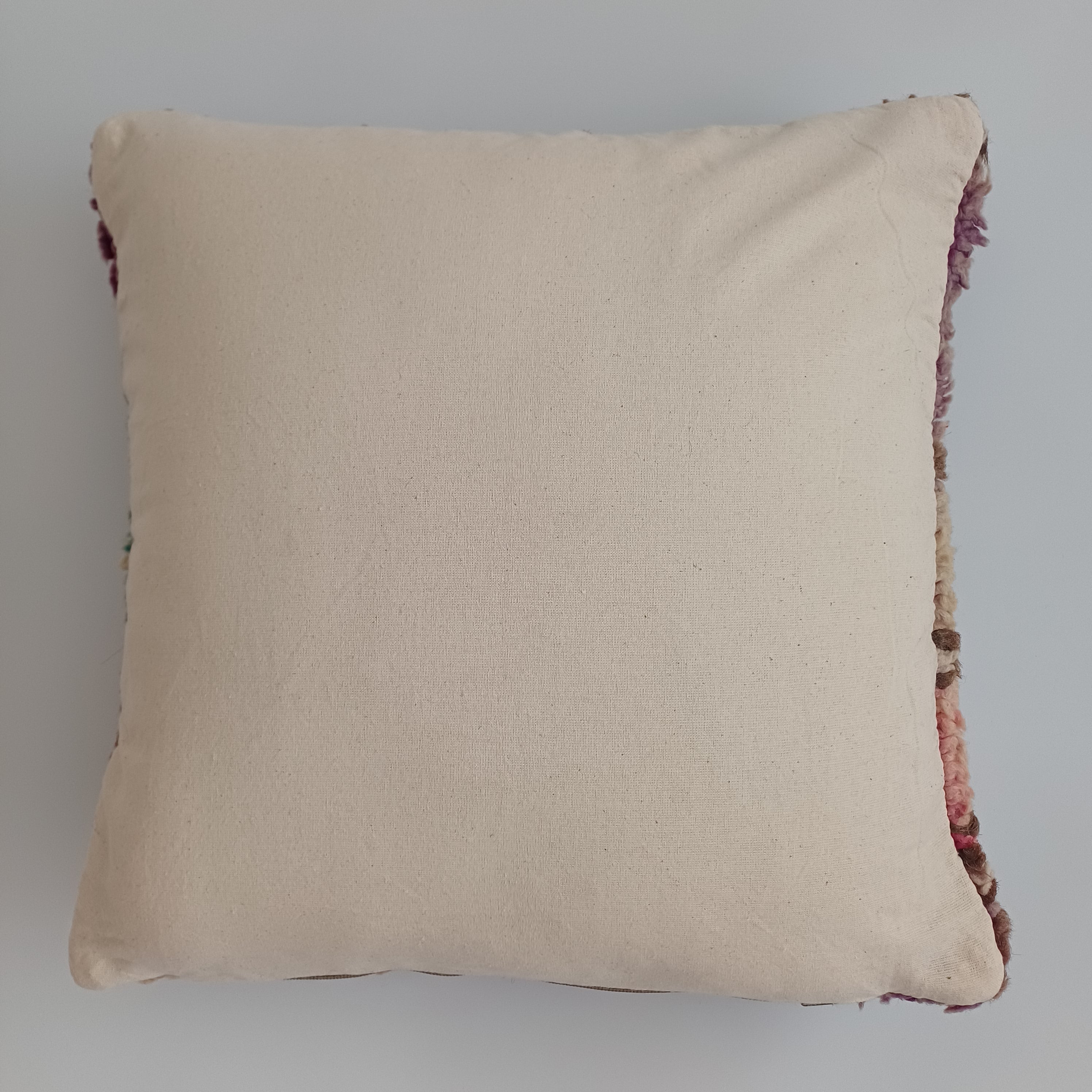 Moroccan Vintage Wool Multicoloured Cushion Cover 16''x16'' / 43x43 CM