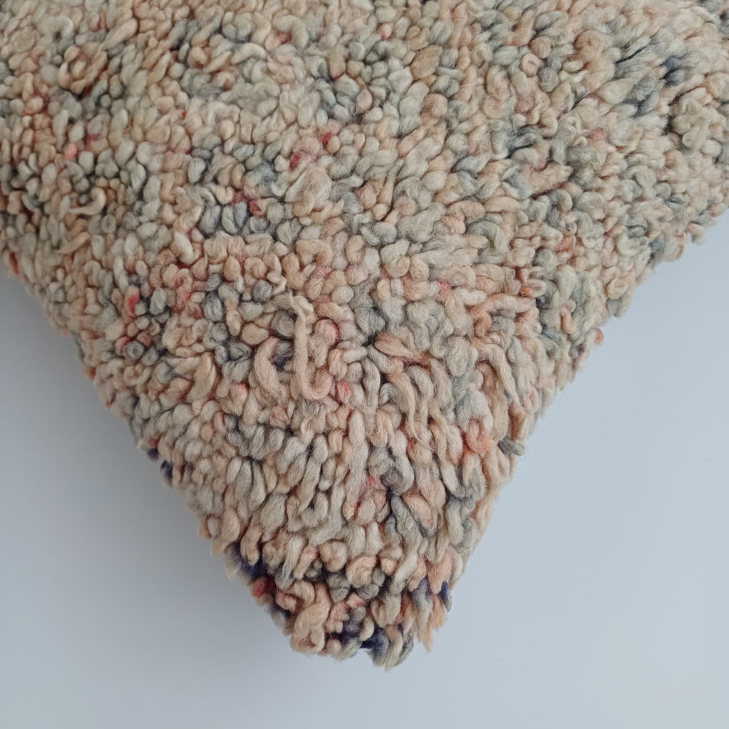 Moroccan Vintage Wool Multicoloured Cushion Cover 16''x16'' / 42x42 CM