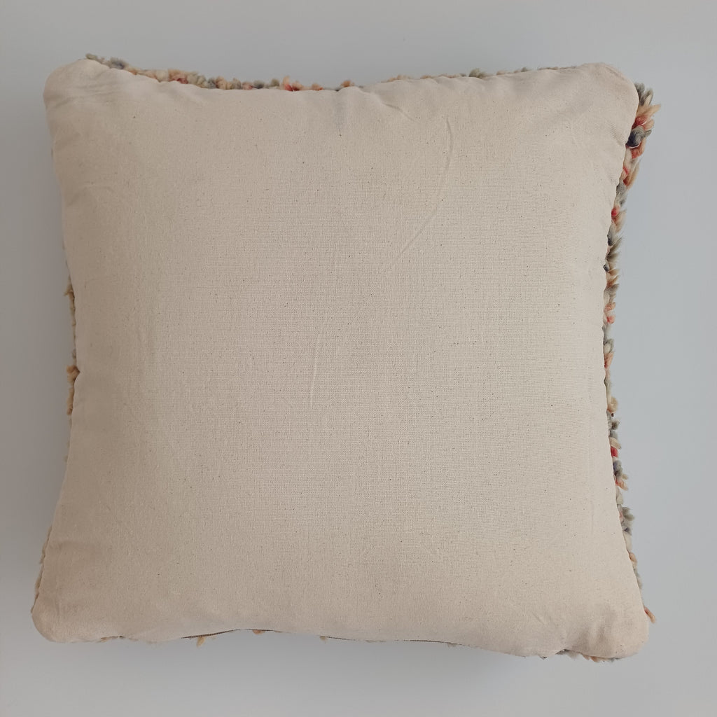 Moroccan Vintage Wool Multicoloured Cushion Cover 16''x16'' / 42x42 CM