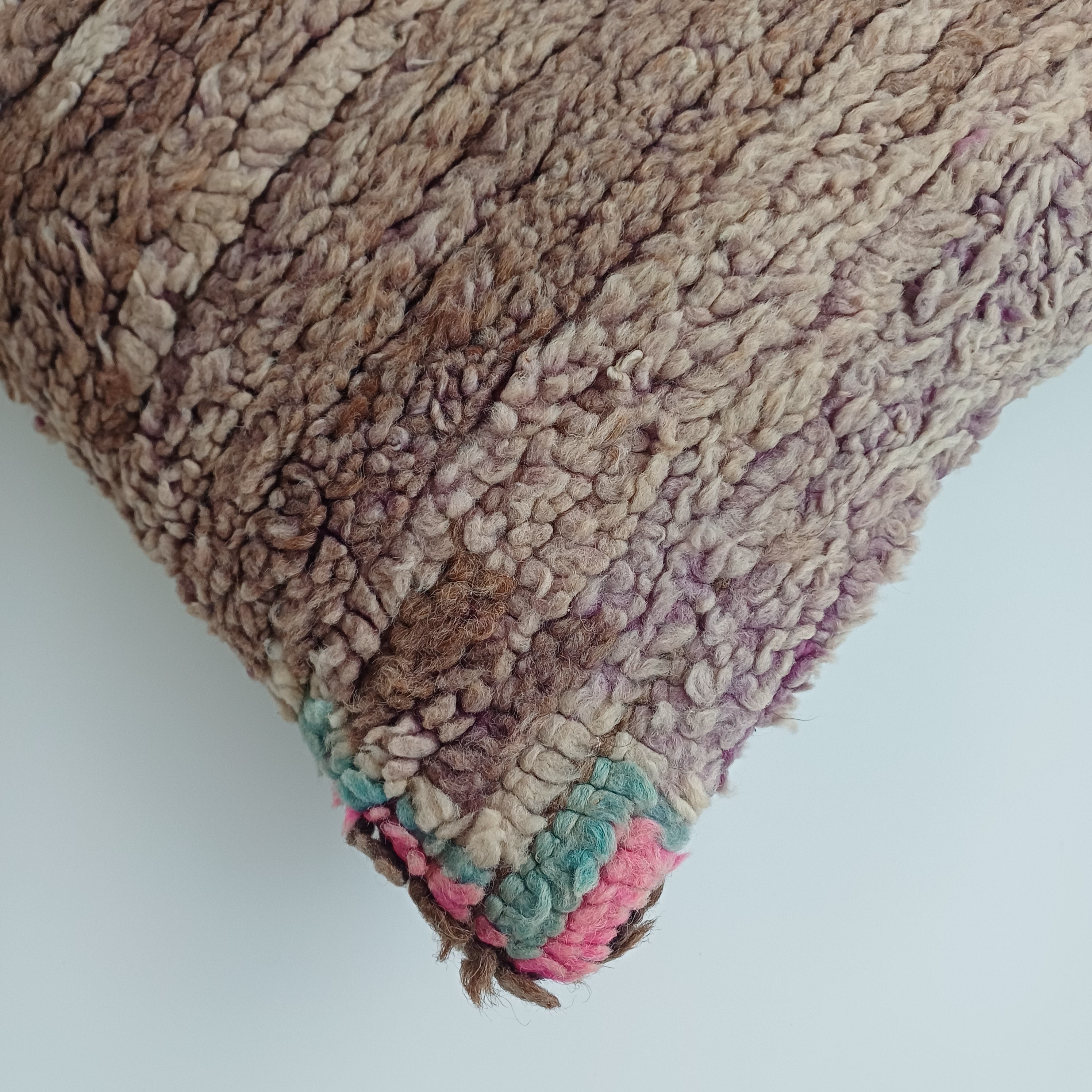 Moroccan Vintage Wool Multicoloured Cushion Cover 16''x16'' / 43x43 CM