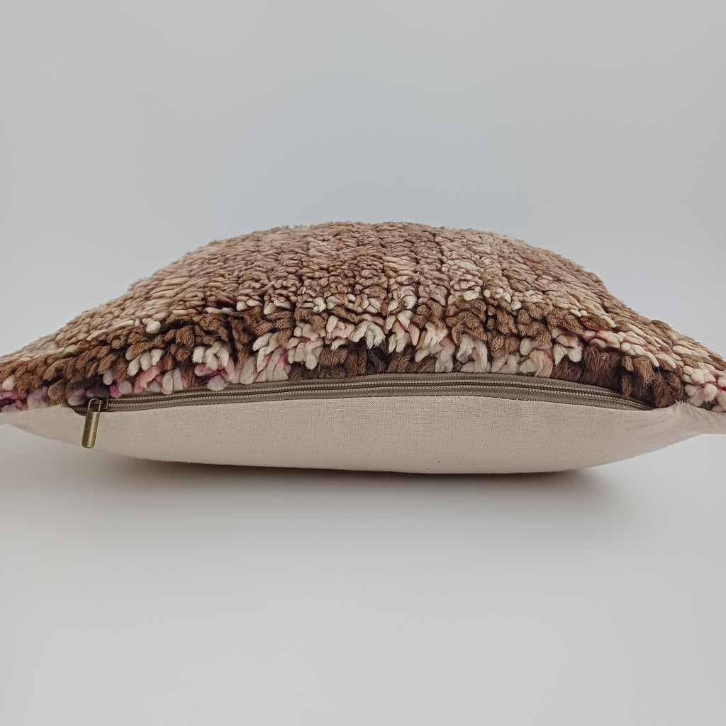 Moroccan Vintage Wool Multicoloured Cushion Cover 16''x16'' / 43x43 CM