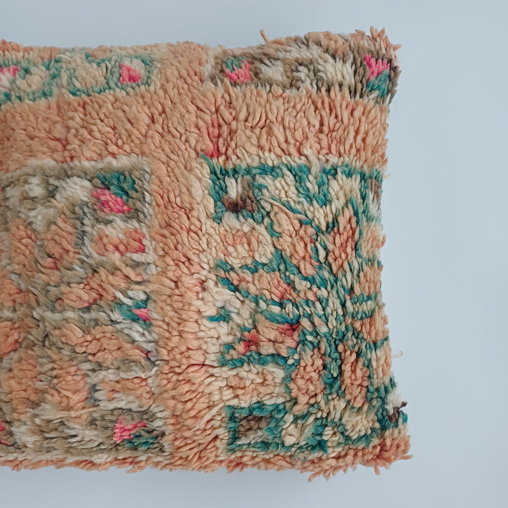 Moroccan Vintage Wool Multicoloured Cushion Cover 16''x16'' / 43x43 CM