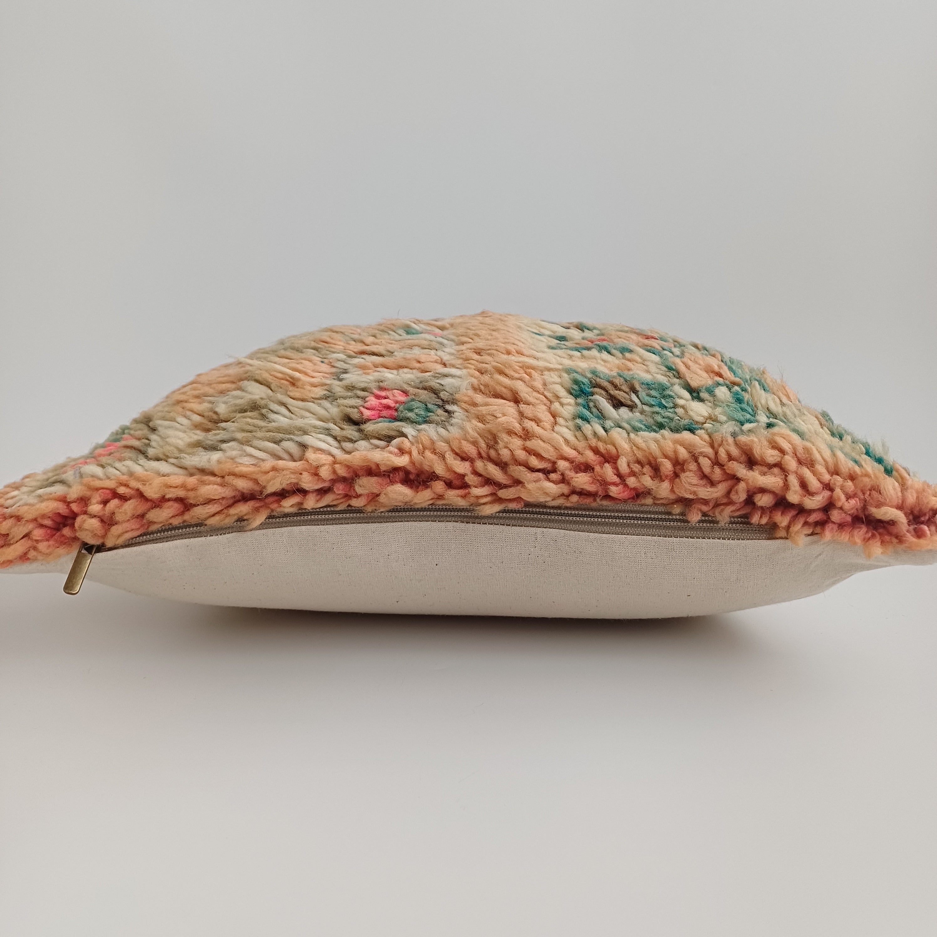 Moroccan Vintage Wool Multicoloured Cushion Cover 16''x16'' / 43x43 CM