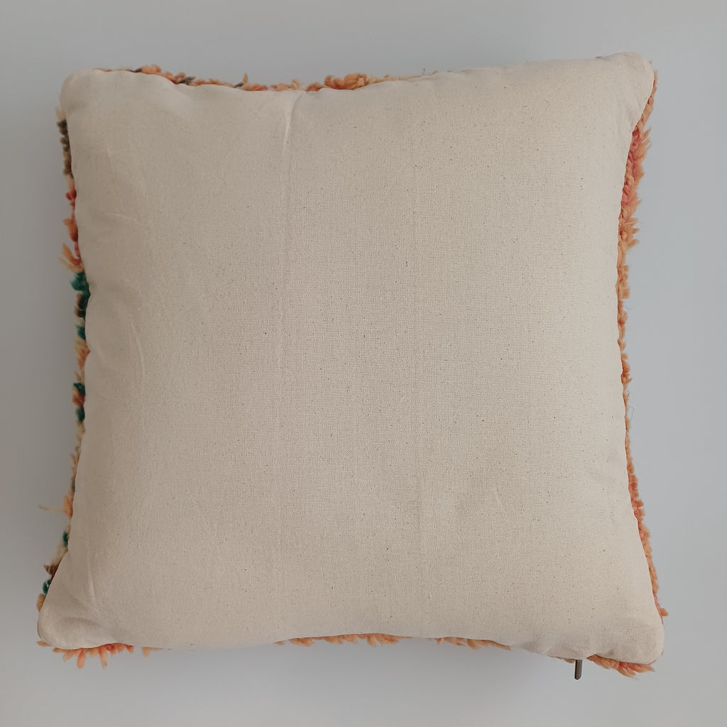 Moroccan Vintage Wool Multicoloured Cushion Cover 16''x16'' / 43x43 CM