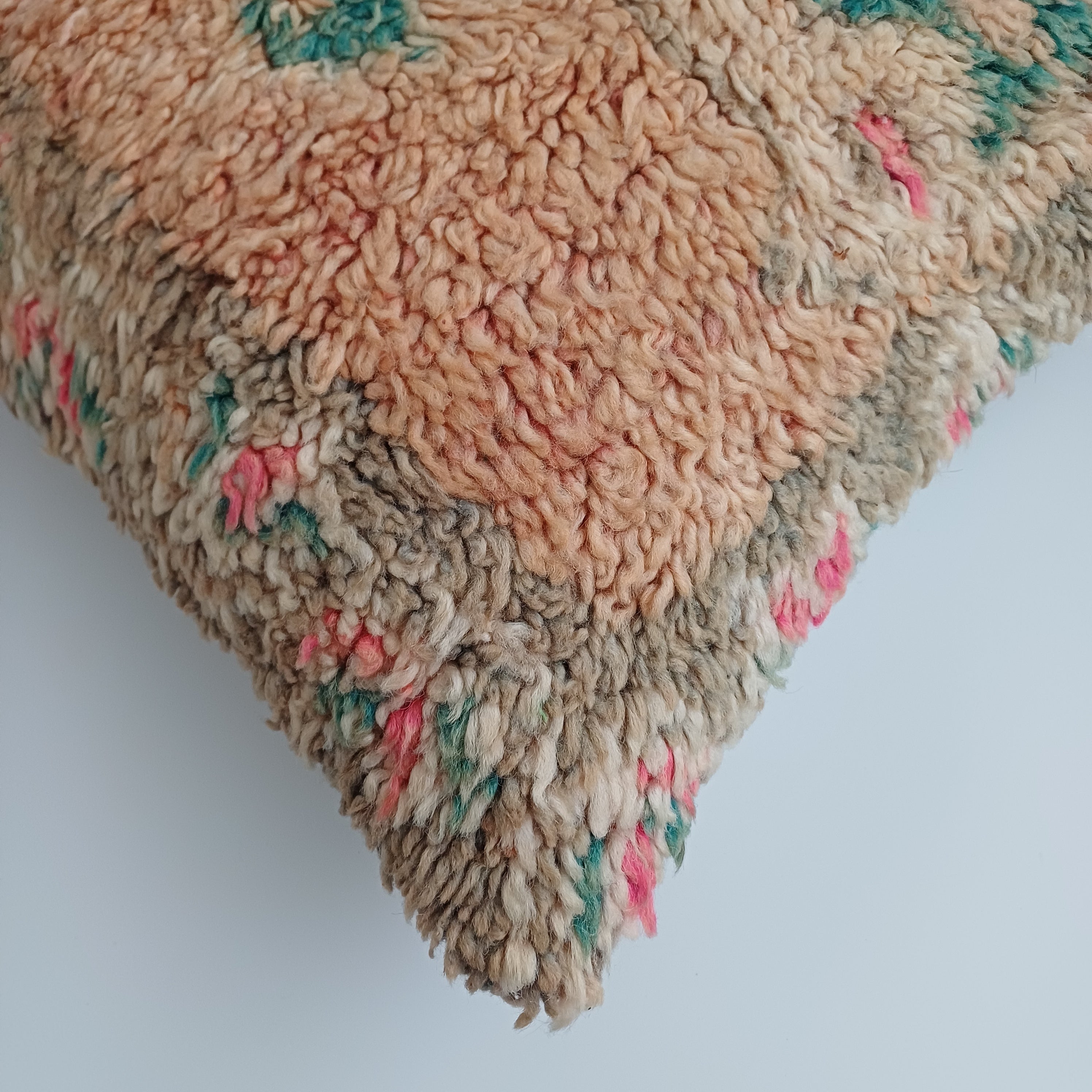 Moroccan Vintage Wool Multicoloured Cushion Cover 16''x16'' / 43x43 CM