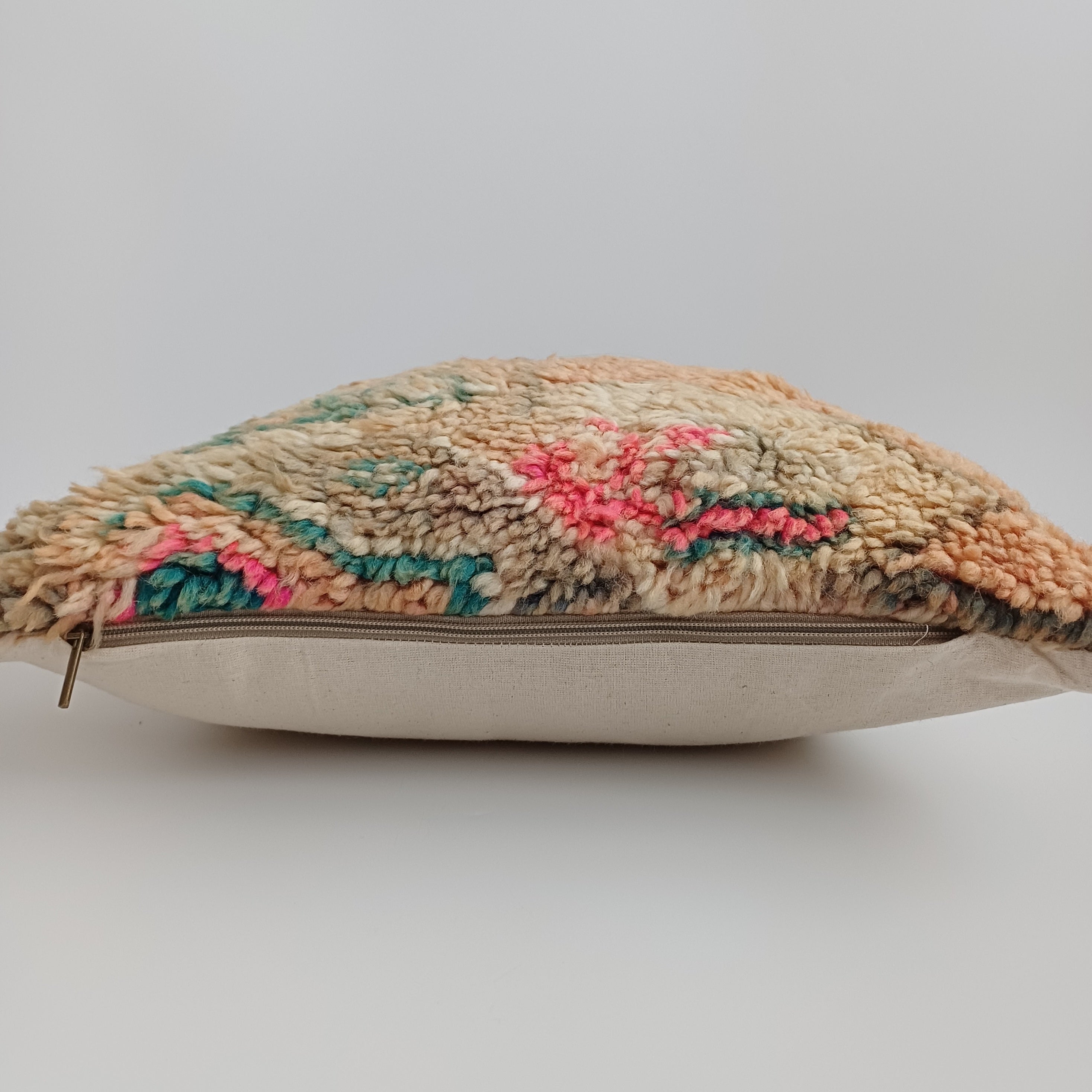 Moroccan Vintage Wool Multicoloured Cushion Cover 16''x16'' / 43x43 CM