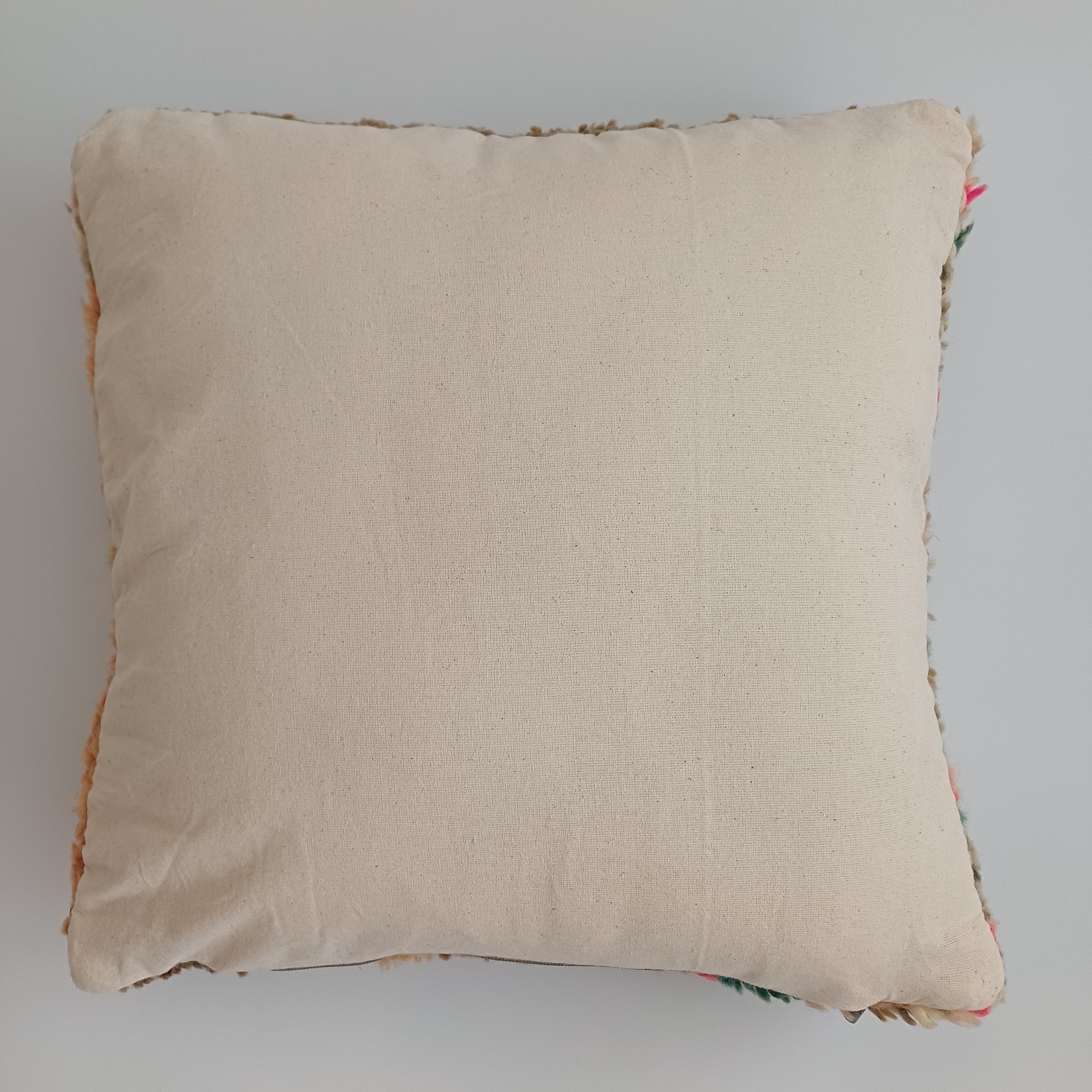 Moroccan Vintage Wool Multicoloured Cushion Cover 16''x16'' / 43x43 CM