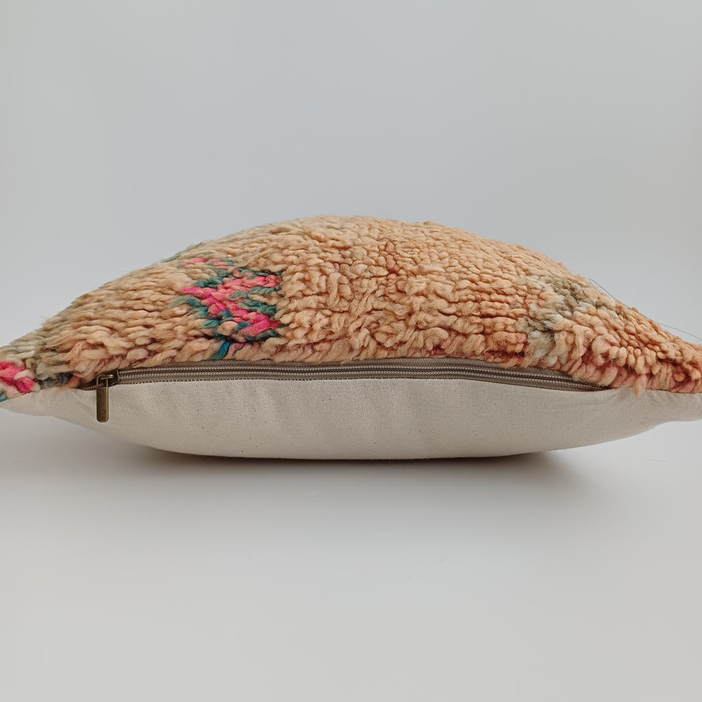 Moroccan Vintage Wool Multicoloured Cushion Cover 16''x16'' / 43x43 CM