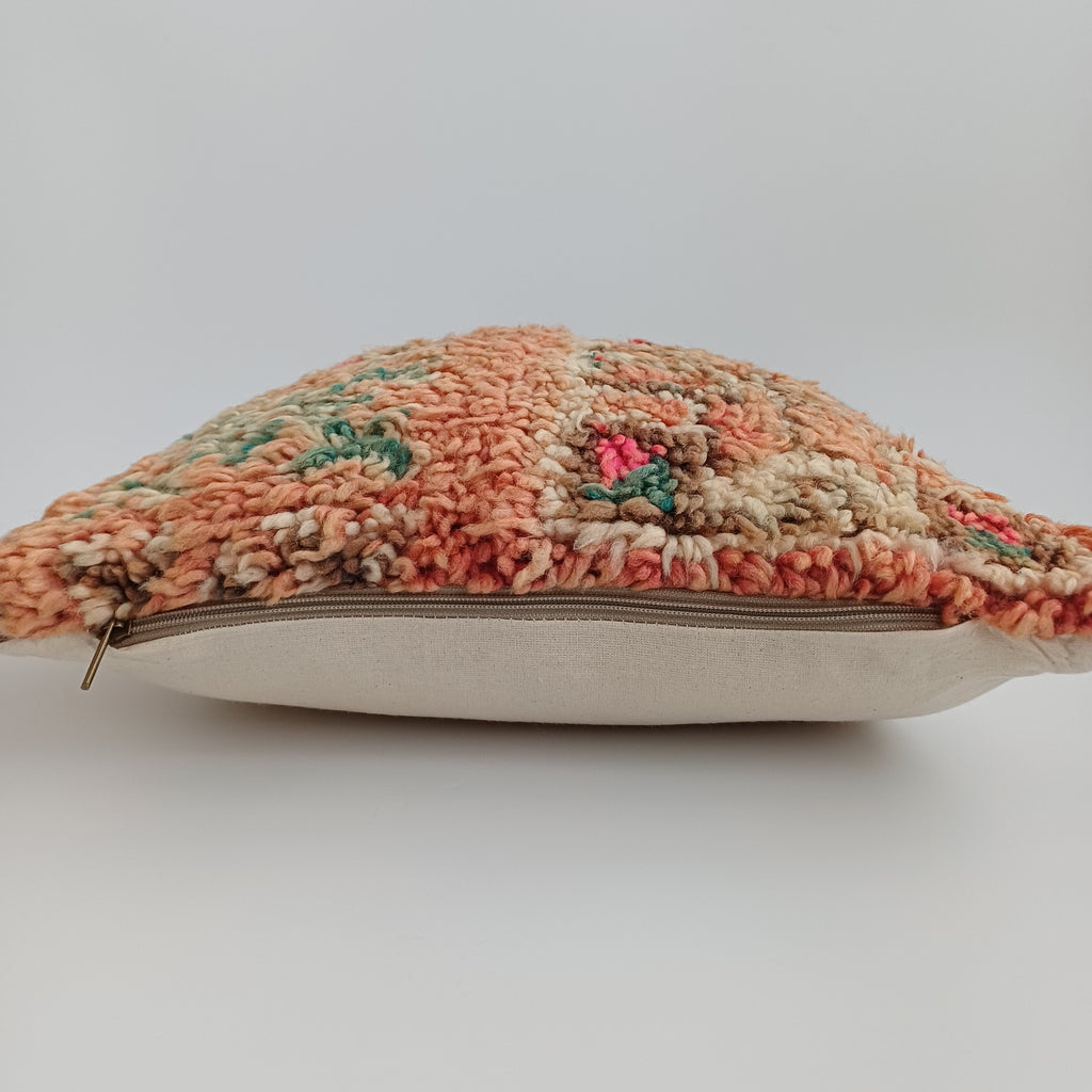 Moroccan Vintage Wool Multicoloured Cushion Cover 16''x16'' / 43x43 CM