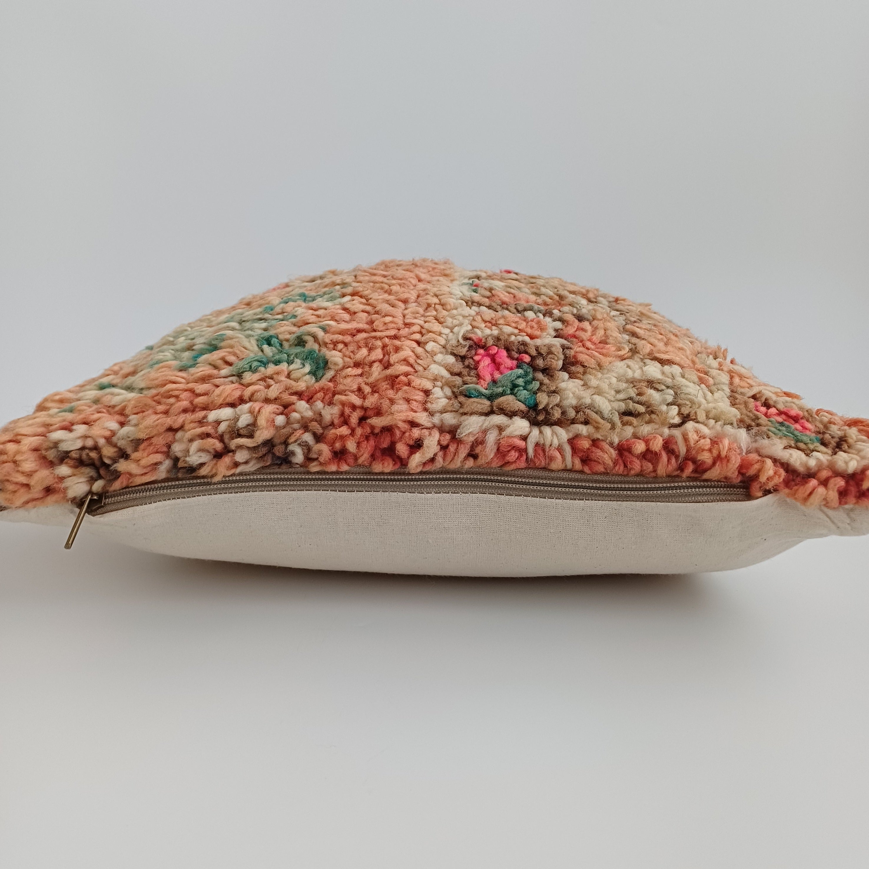 Moroccan Vintage Wool Multicoloured Cushion Cover 16''x16'' / 43x43 CM