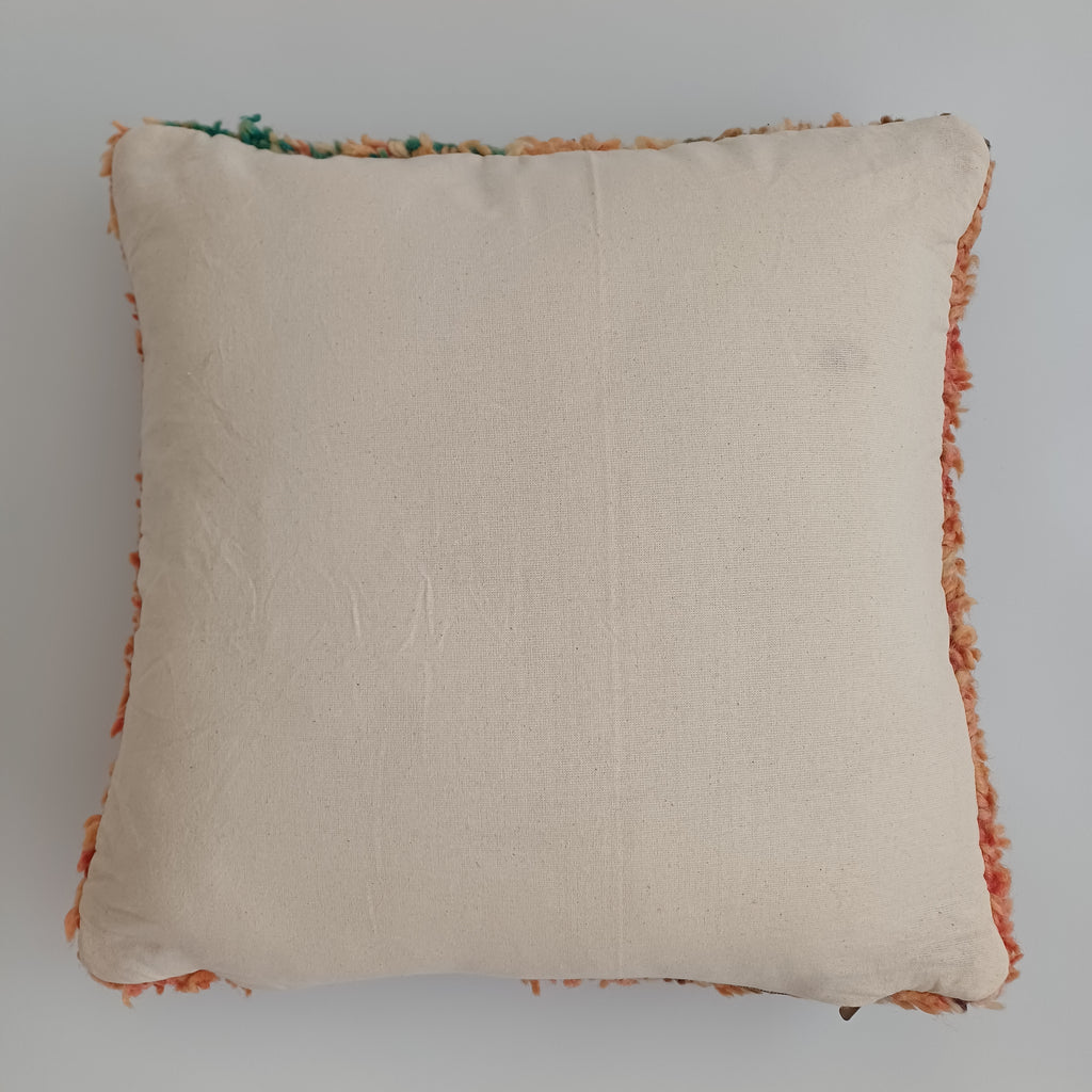 Moroccan Vintage Wool Multicoloured Cushion Cover 16''x16'' / 43x43 CM