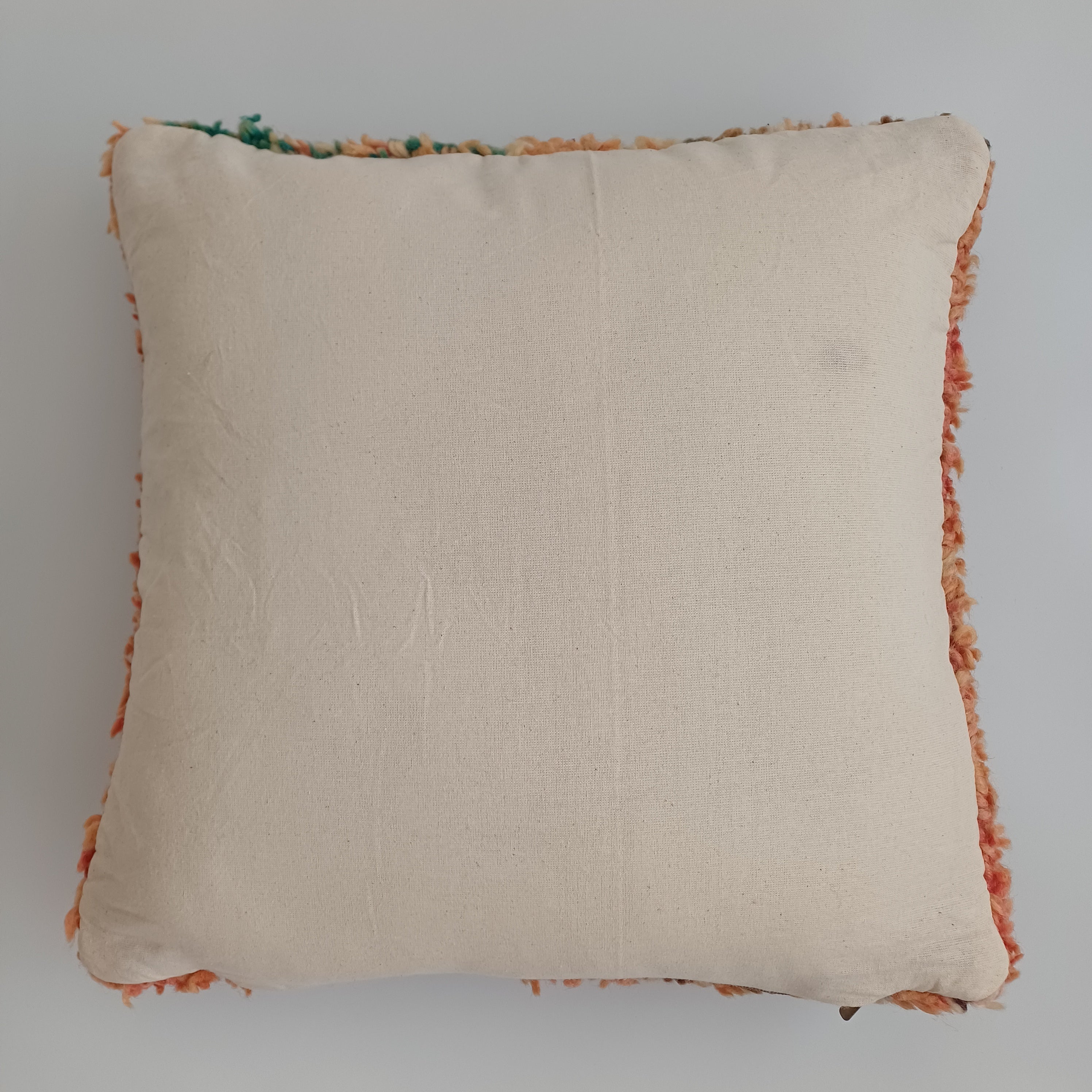 Moroccan Vintage Wool Multicoloured Cushion Cover 16''x16'' / 43x43 CM