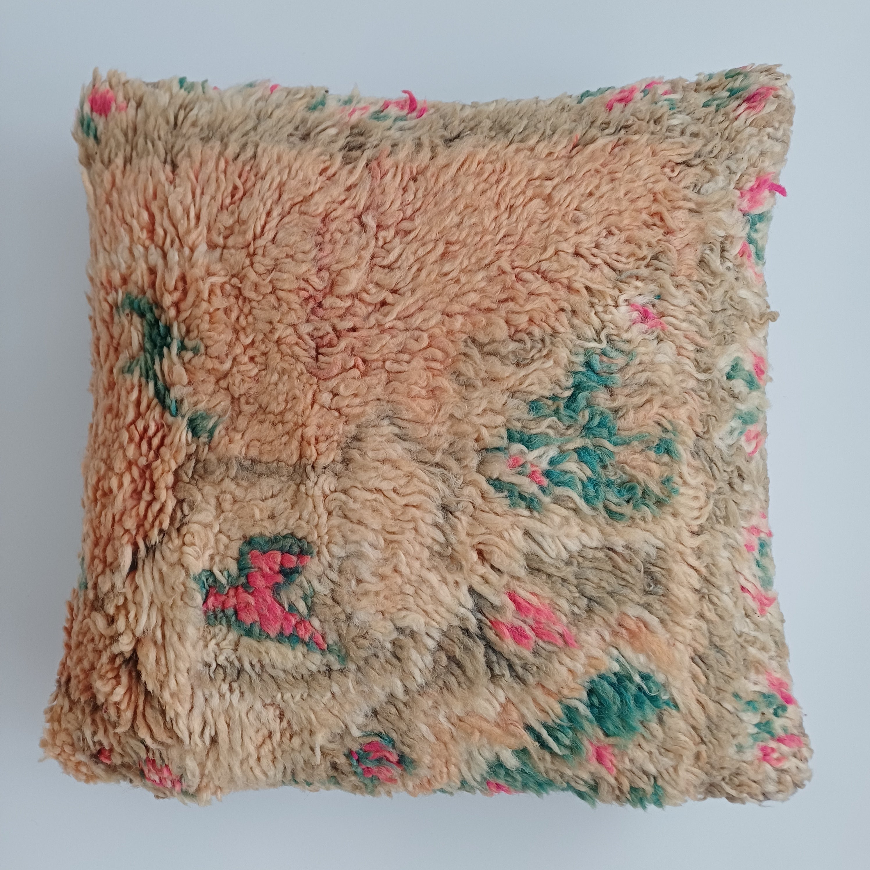 Moroccan Vintage Wool Multicoloured Cushion Cover 16''x16'' / 42x42 CM