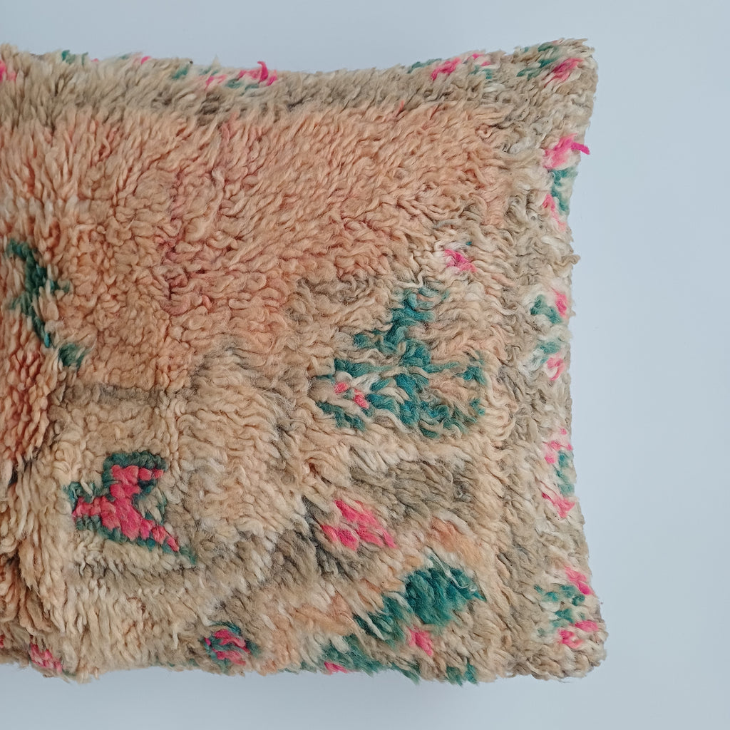Moroccan Vintage Wool Multicoloured Cushion Cover 16''x16'' / 42x42 CM
