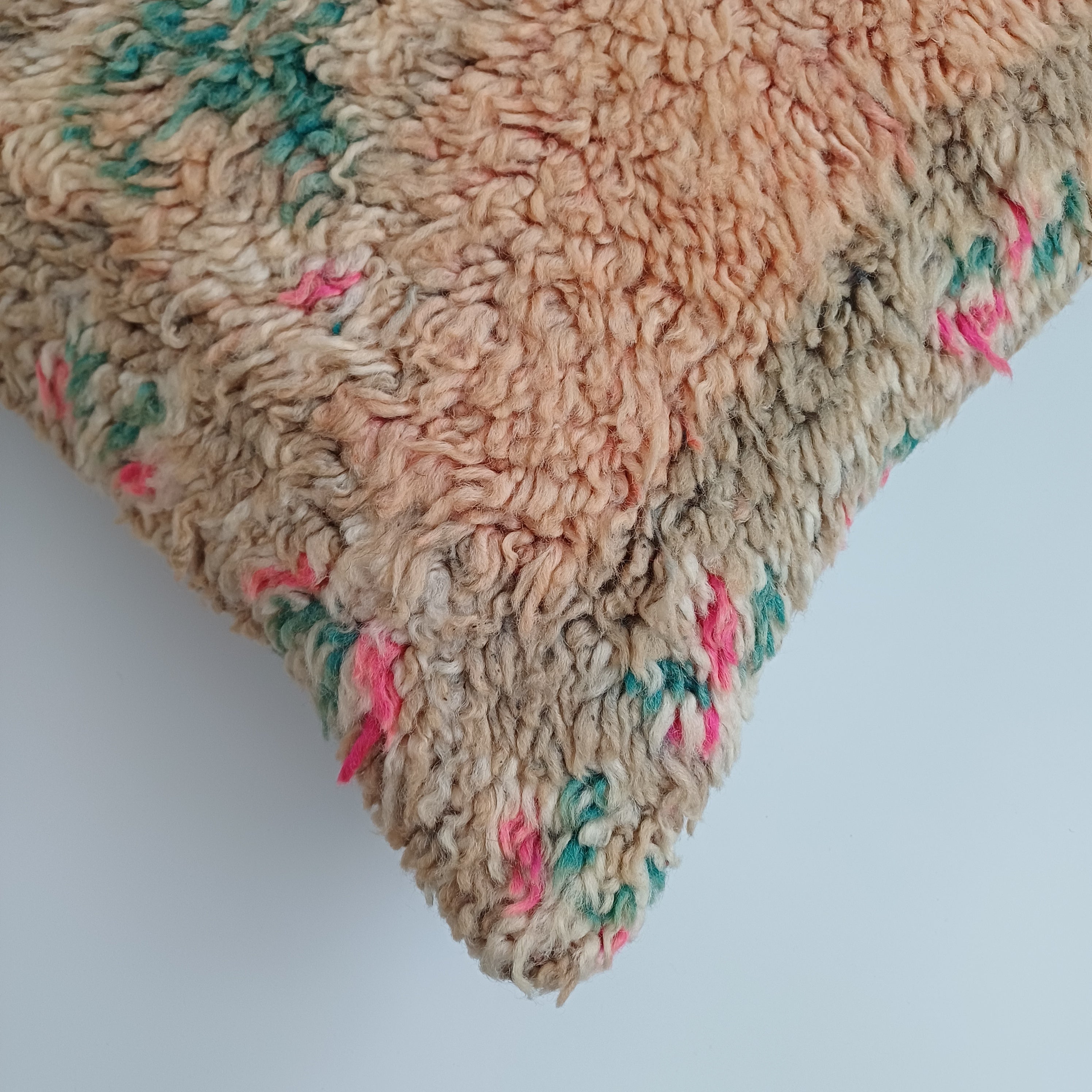 Moroccan Vintage Wool Multicoloured Cushion Cover 16''x16'' / 42x42 CM