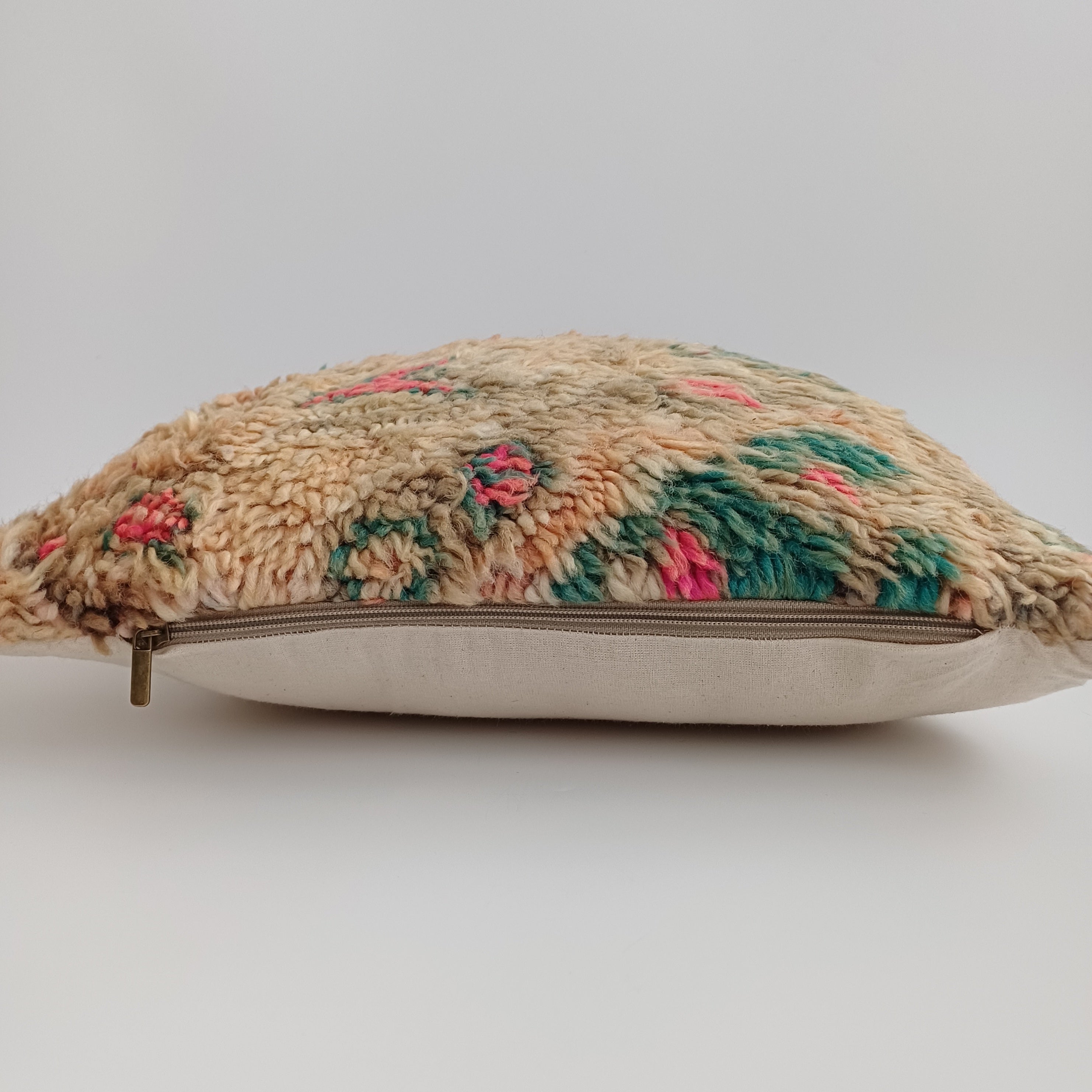 Moroccan Vintage Wool Multicoloured Cushion Cover 16''x16'' / 42x42 CM
