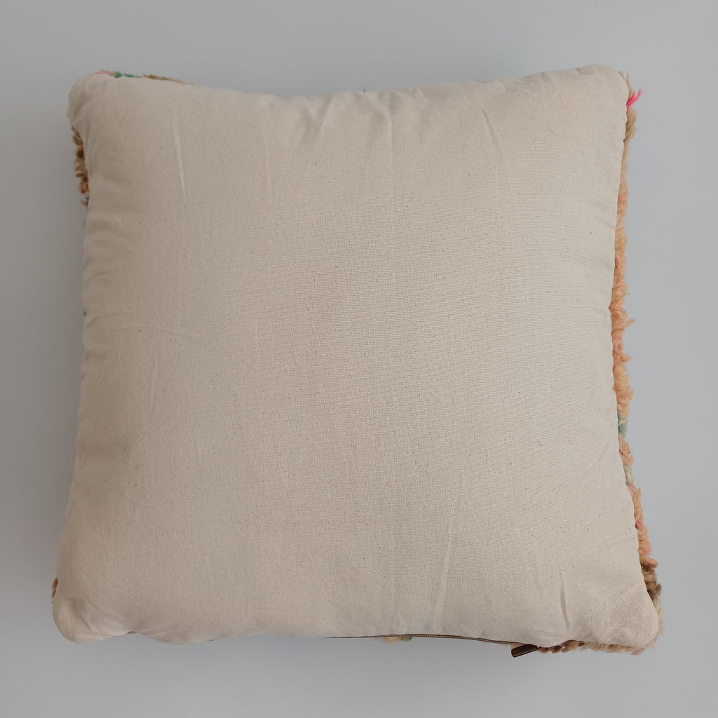 Moroccan Vintage Wool Multicoloured Cushion Cover 16''x16'' / 42x42 CM