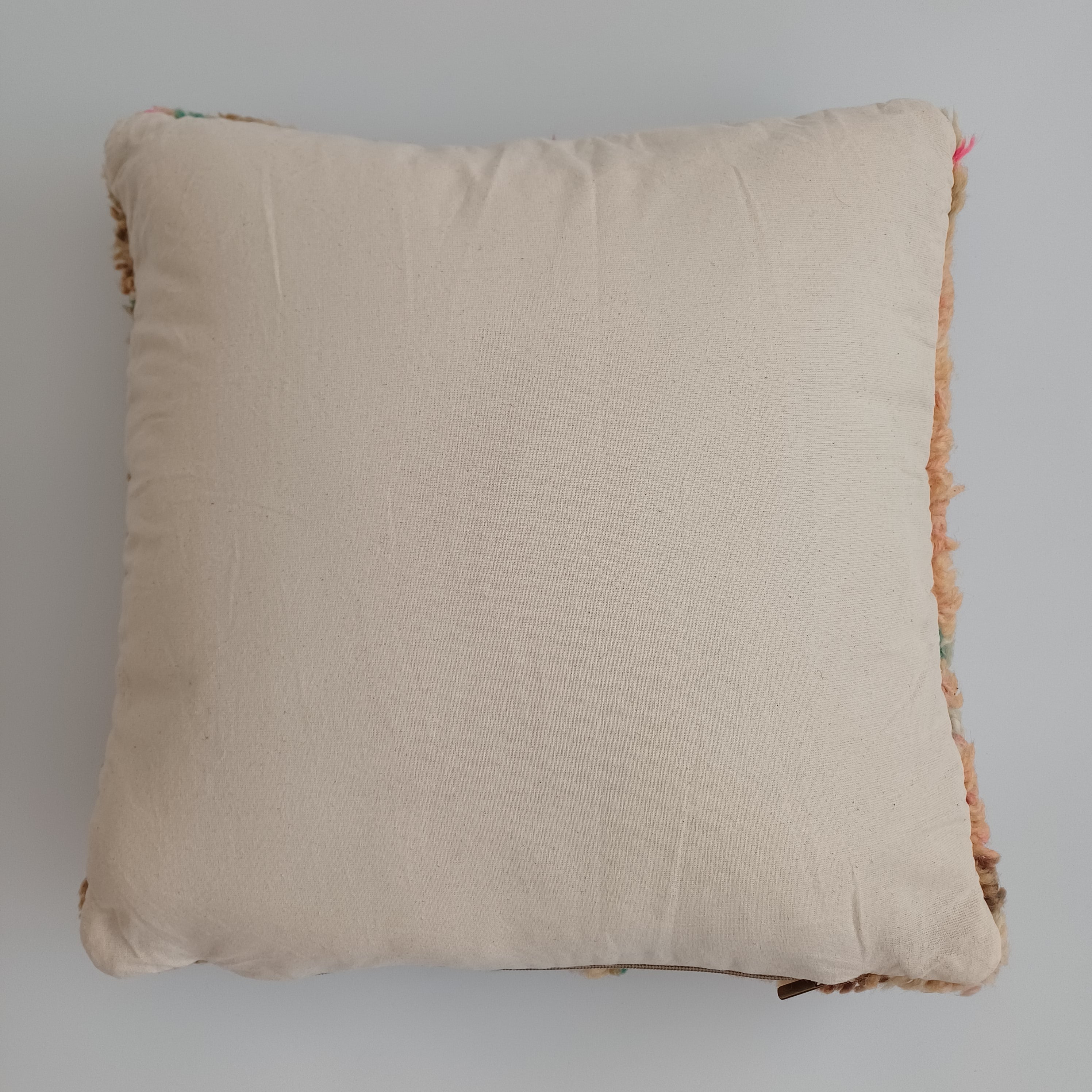 Moroccan Vintage Wool Multicoloured Cushion Cover 16''x16'' / 42x42 CM