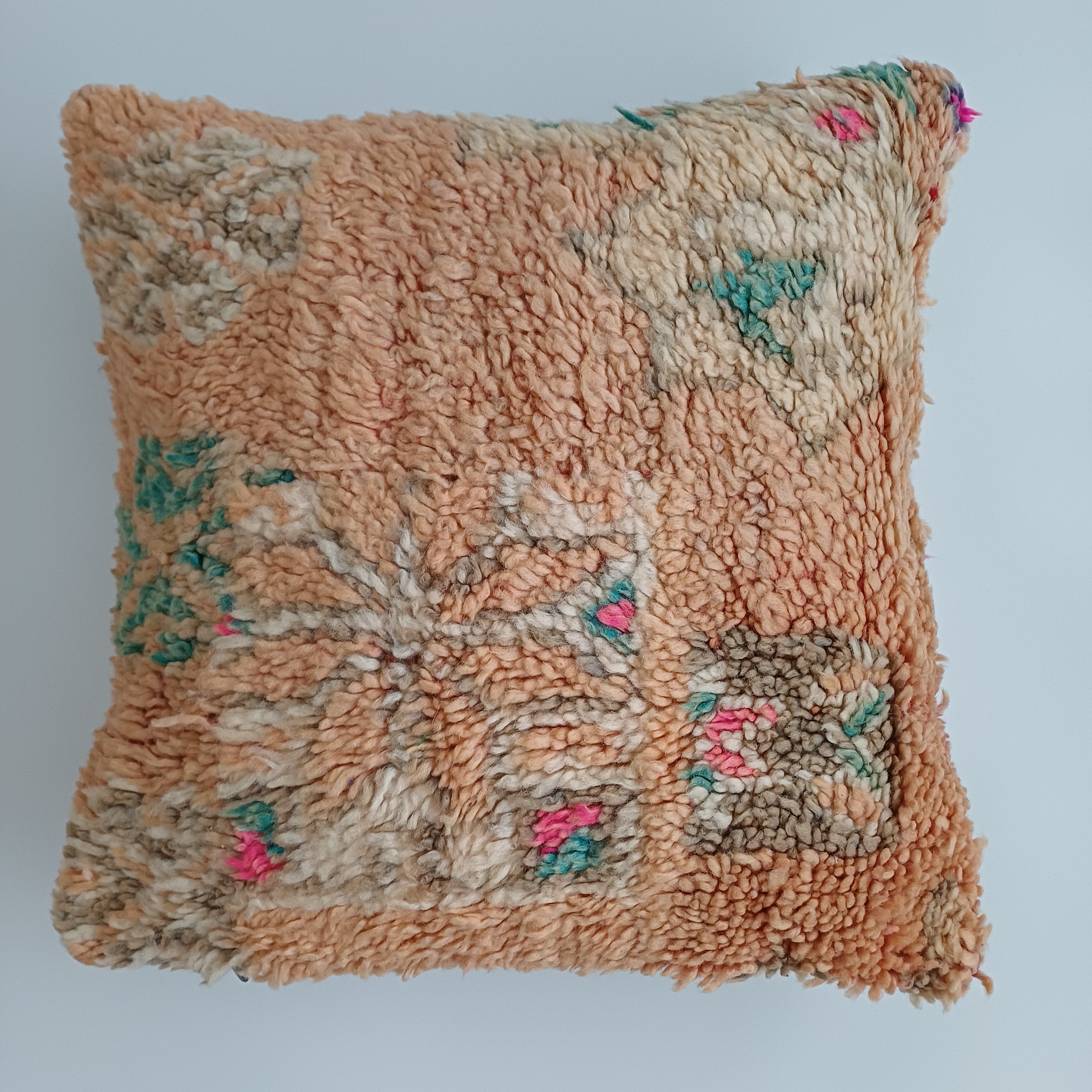 Moroccan Tribal Vintage Wool Multicoloured Cushion Cover 20''x20'' / 52x52 CM