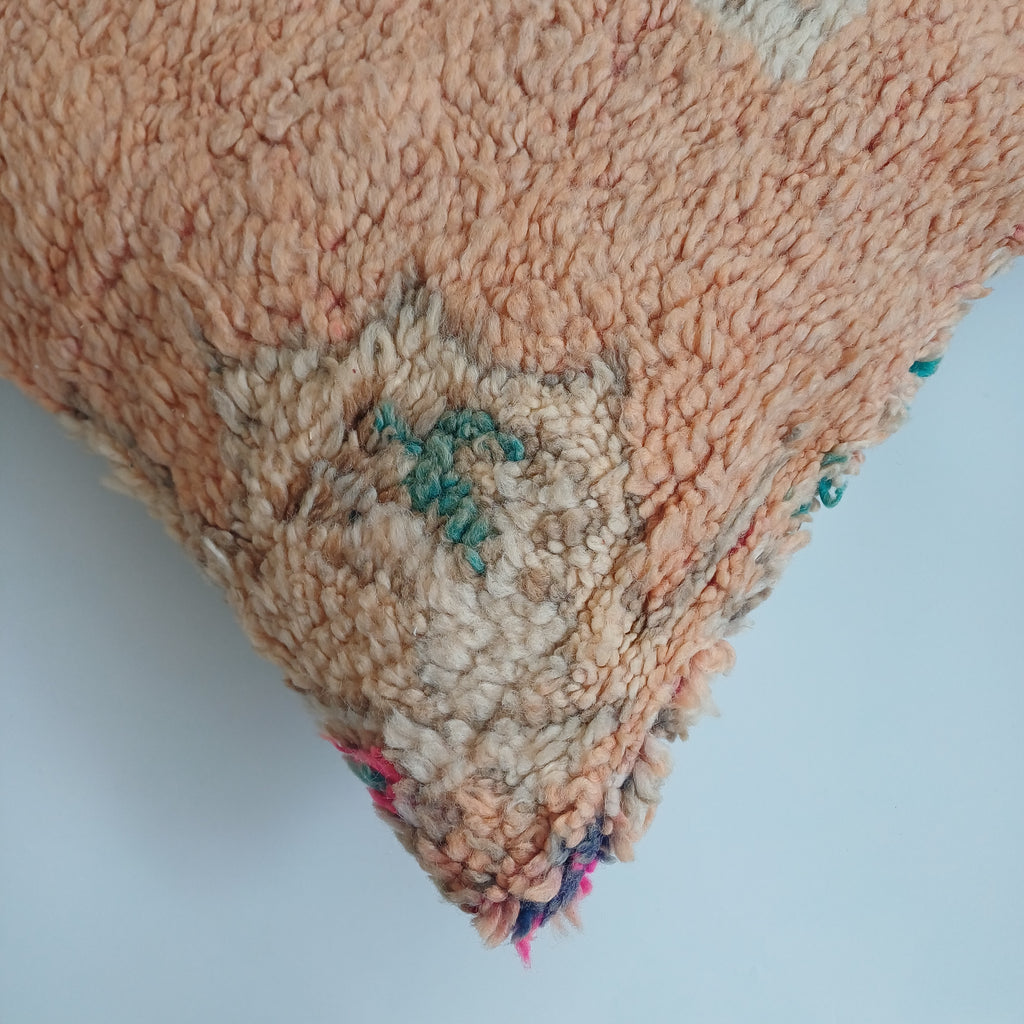 Moroccan Tribal Vintage Wool Multicoloured Cushion Cover 20''x20'' / 50x50 CM