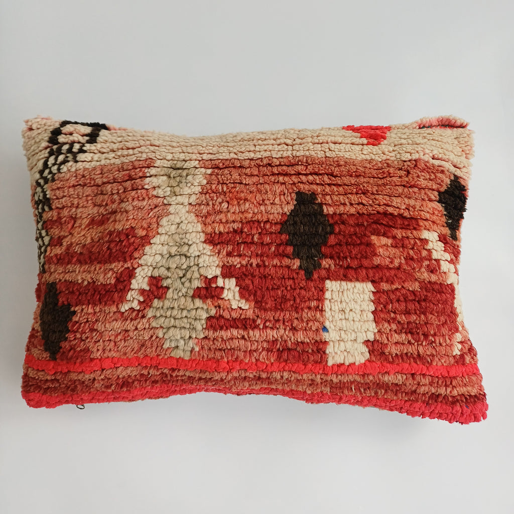 Moroccan Berber Handmade Vintage Wool Cushion Cover  24''x16'' / 60x40 CM