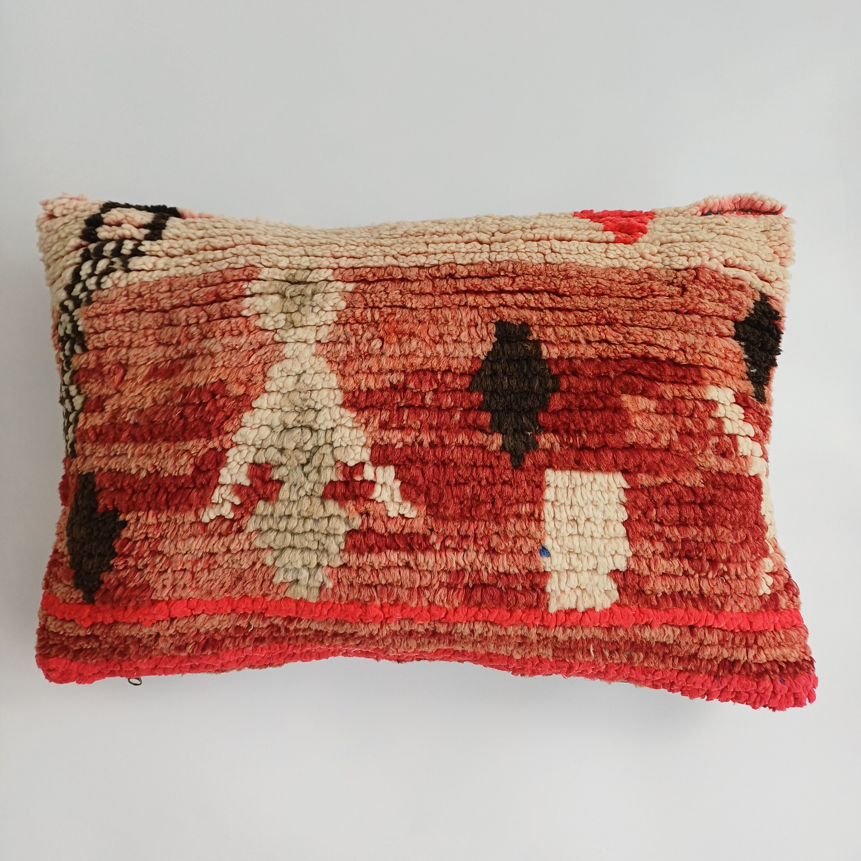 Moroccan Berber Handmade Vintage Wool Cushion Cover  24''x16'' / 60x40 CM