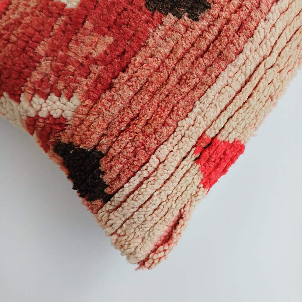 Moroccan Berber Handmade Vintage Wool Cushion Cover  24''x16'' / 60x40 CM