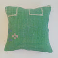 Moroccan Handmade Green Cactus Silk Cushion Cover 20''x20'' / 50x50 CM