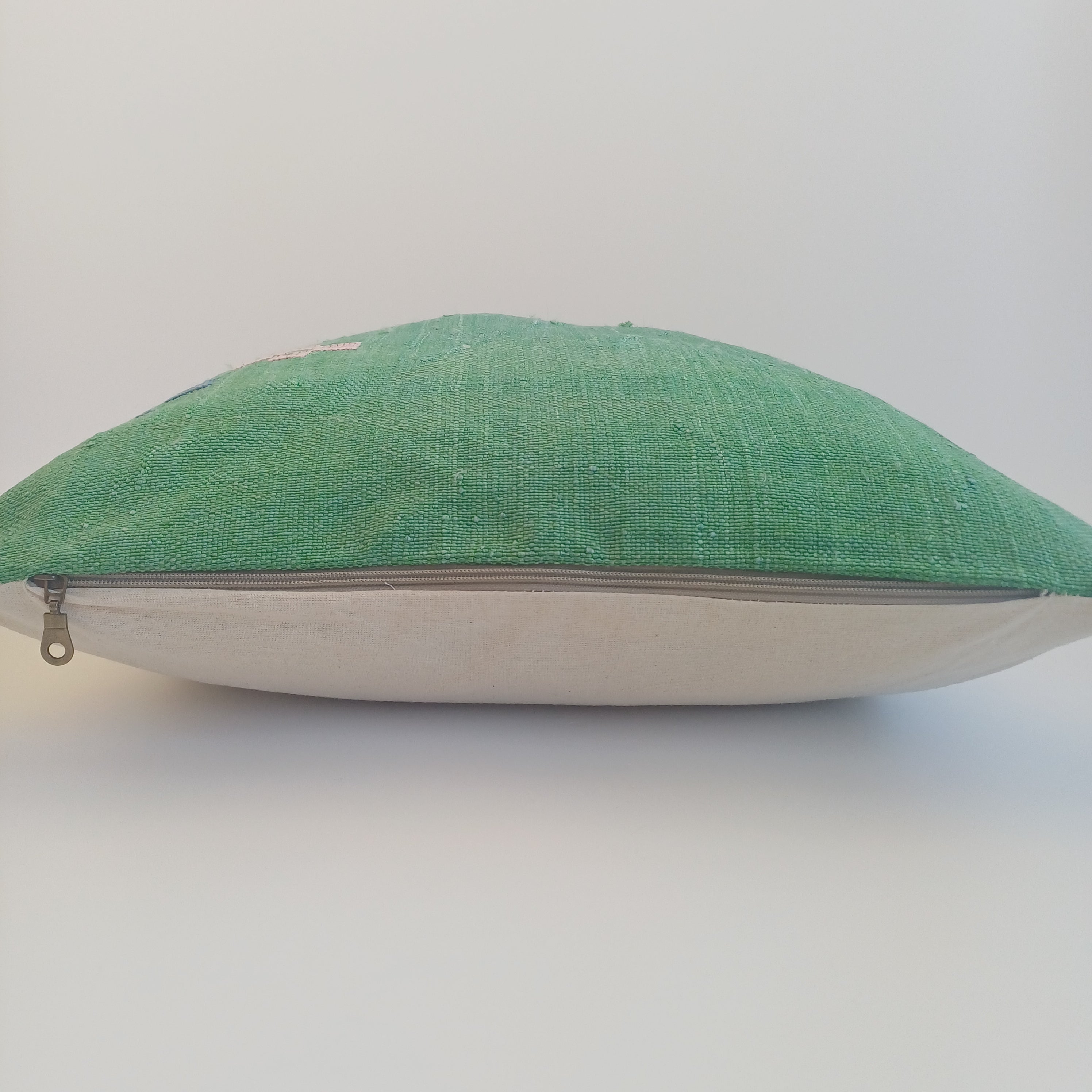 Moroccan Handmade Green Cactus Silk Cushion Cover 20''x20'' / 50x50 CM
