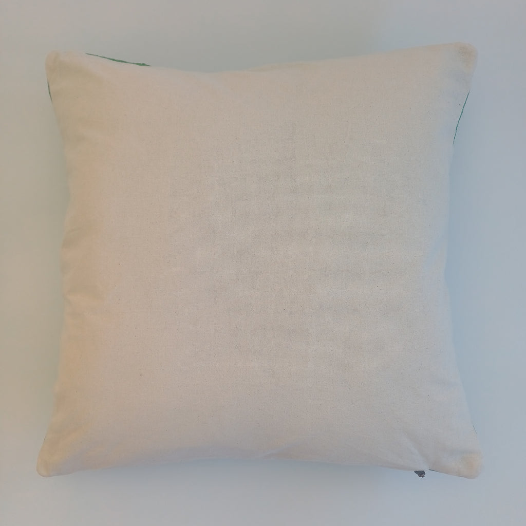 Moroccan Handmade Green Cactus Silk Cushion Cover 20''x20'' / 50x50 CM