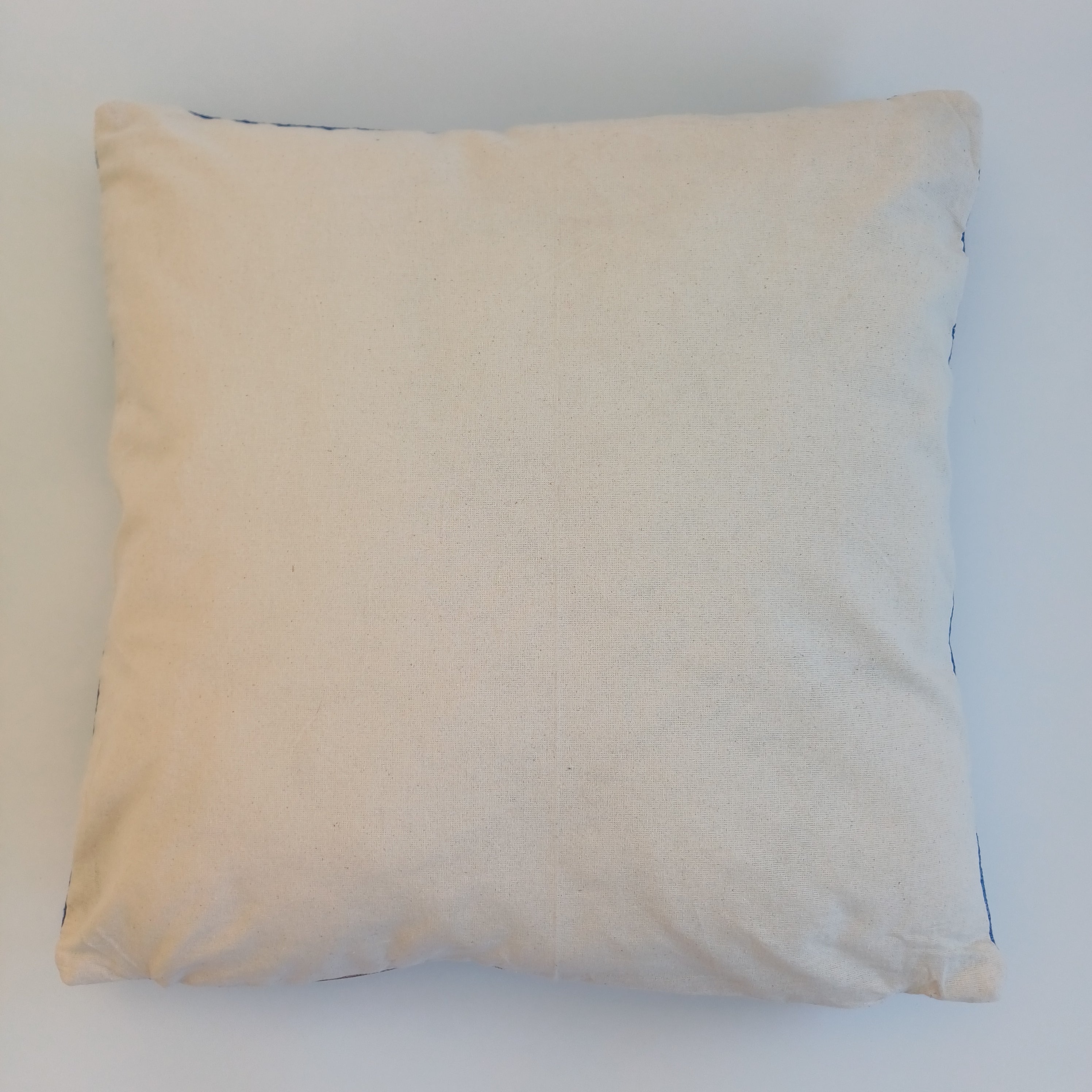 Moroccan Handmade Royal Blue Cactus Silk Cushion Cover 20''x20'' / 50x50 CM