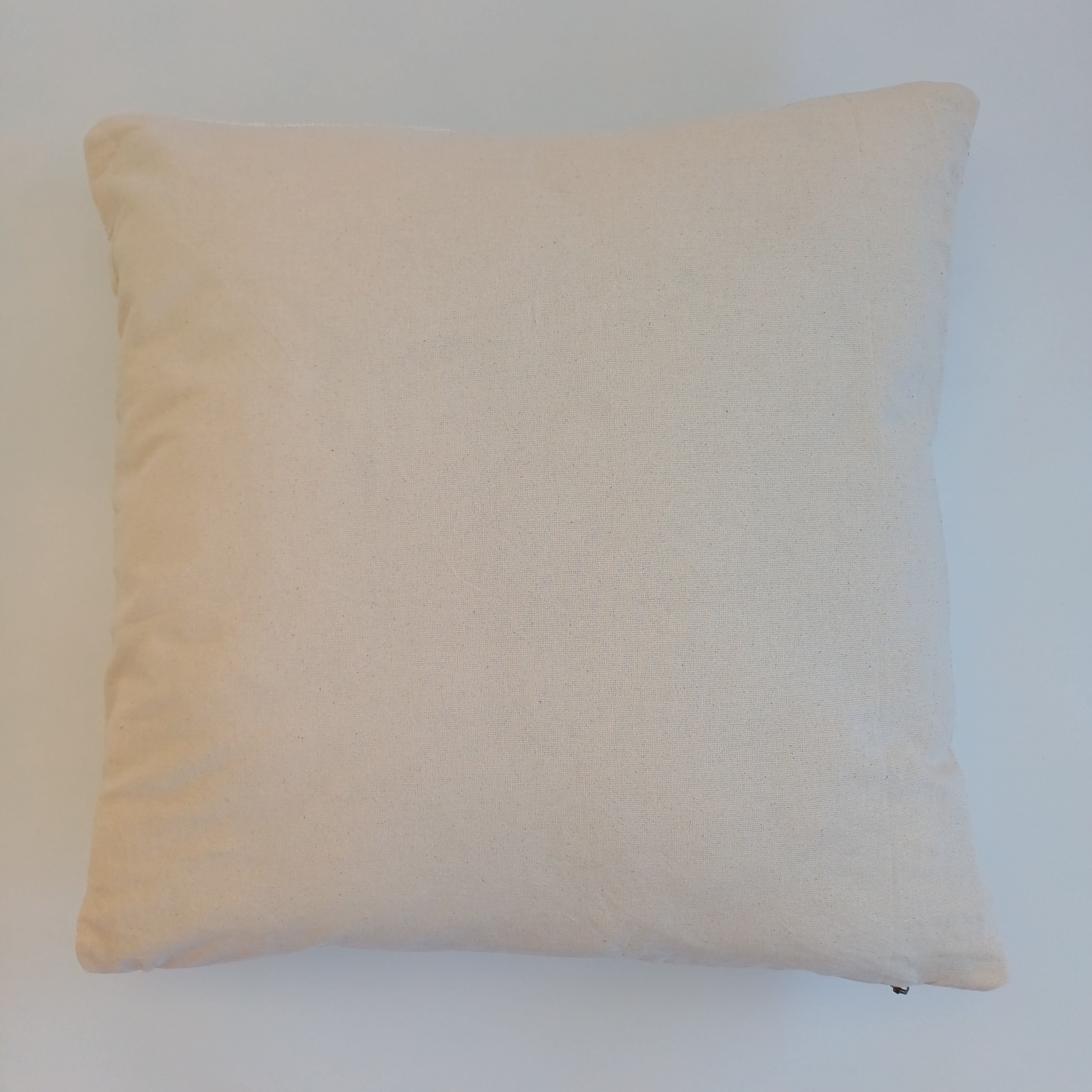 Moroccan Handmade Cream White Cactus Silk Cushion Cover 20''x20'' / 50x50 CM