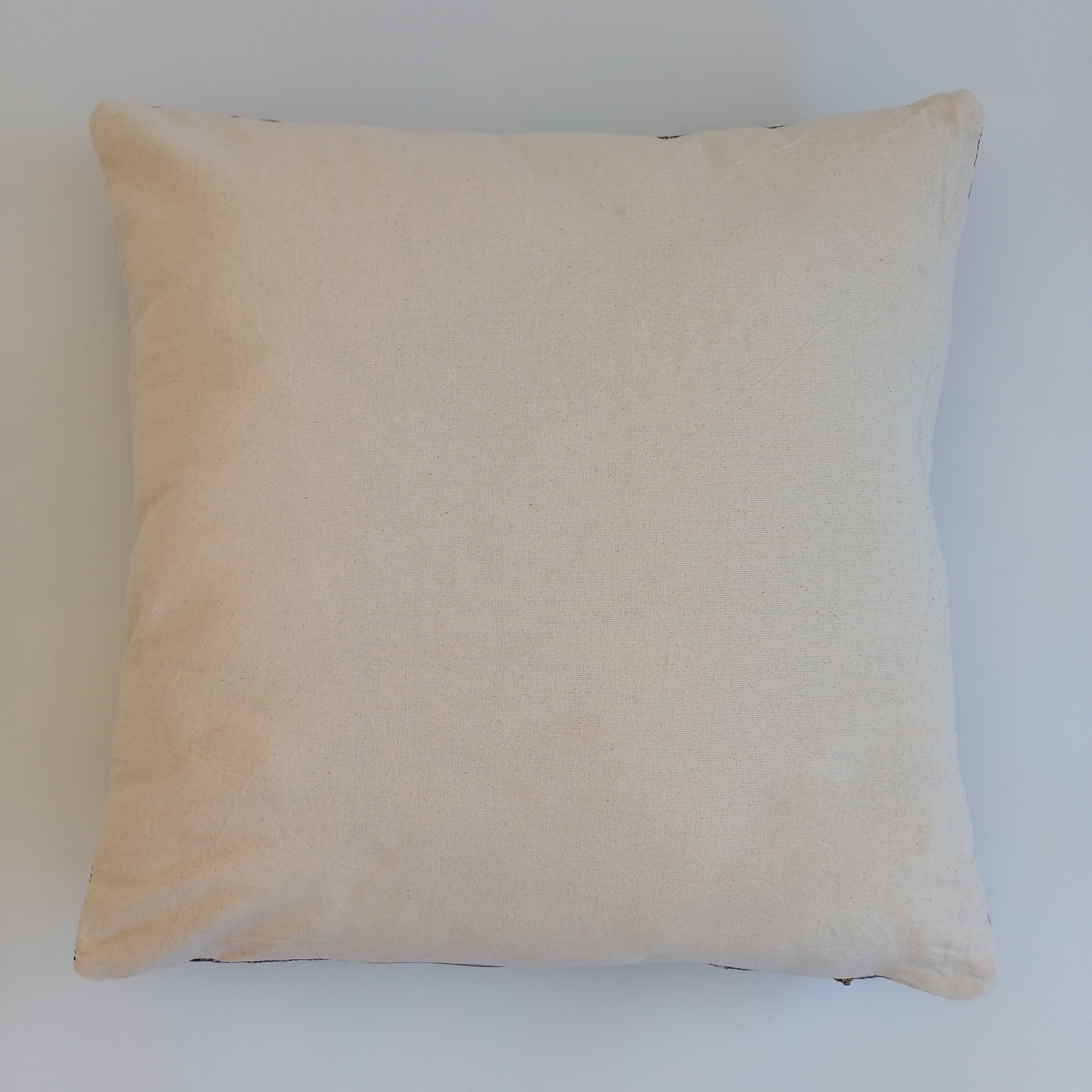 Moroccan Handmade Charcoal Brown Cactus Silk Cushion Cover 20''x20'' / 50x50 CM