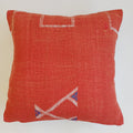 Moroccan Handmade Red Cactus Silk Cushion Cover 20''x20'' / 50x50 CM