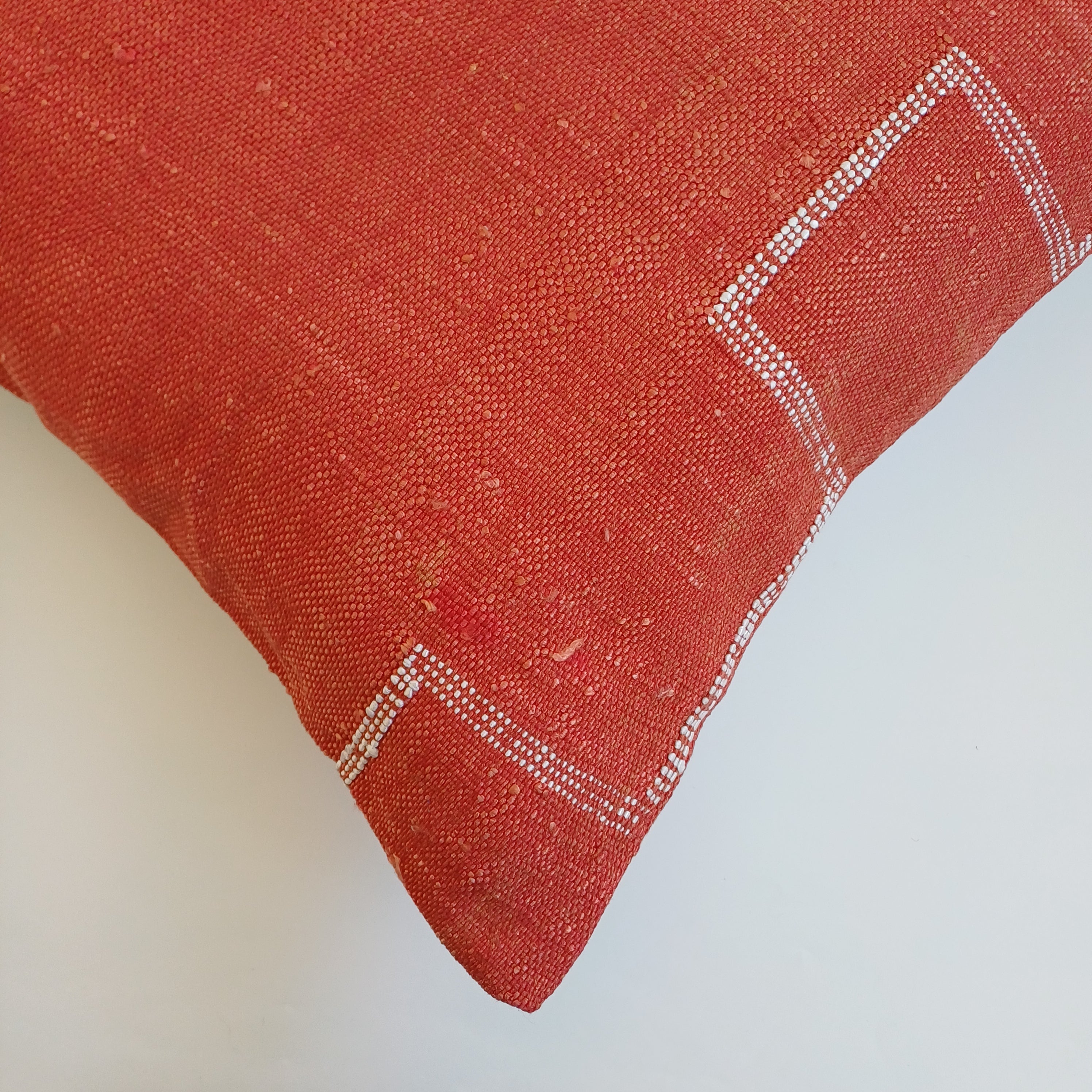 Moroccan Handmade Red Cactus Silk Cushion Cover 20''x20'' / 50x50 CM