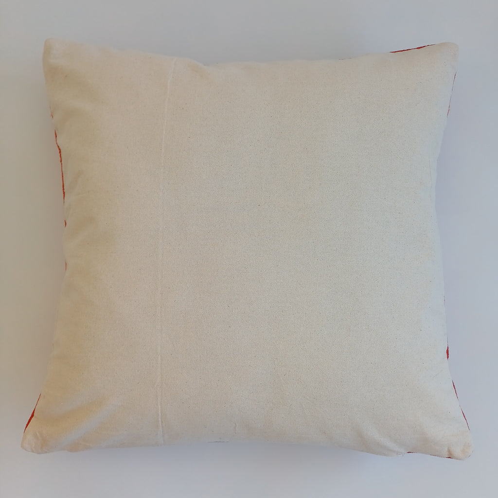 Moroccan Handmade Red Cactus Silk Cushion Cover 20''x20'' / 50x50 CM