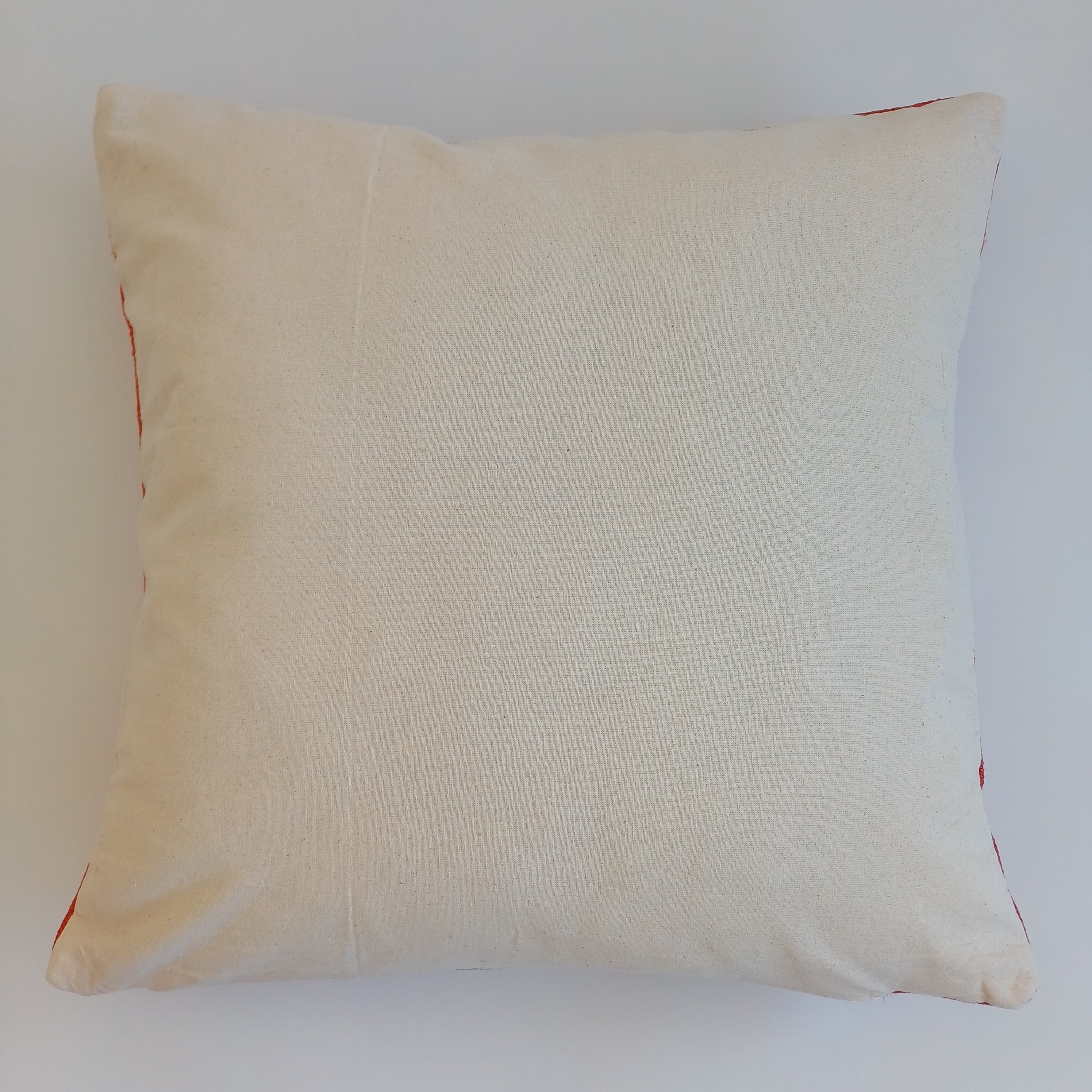 Moroccan Handmade Red Cactus Silk Cushion Cover 20''x20'' / 50x50 CM