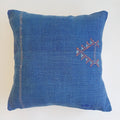 Moroccan Handmade Royal Blue Cactus Silk Cushion Cover 20''x20'' / 50x50 CM