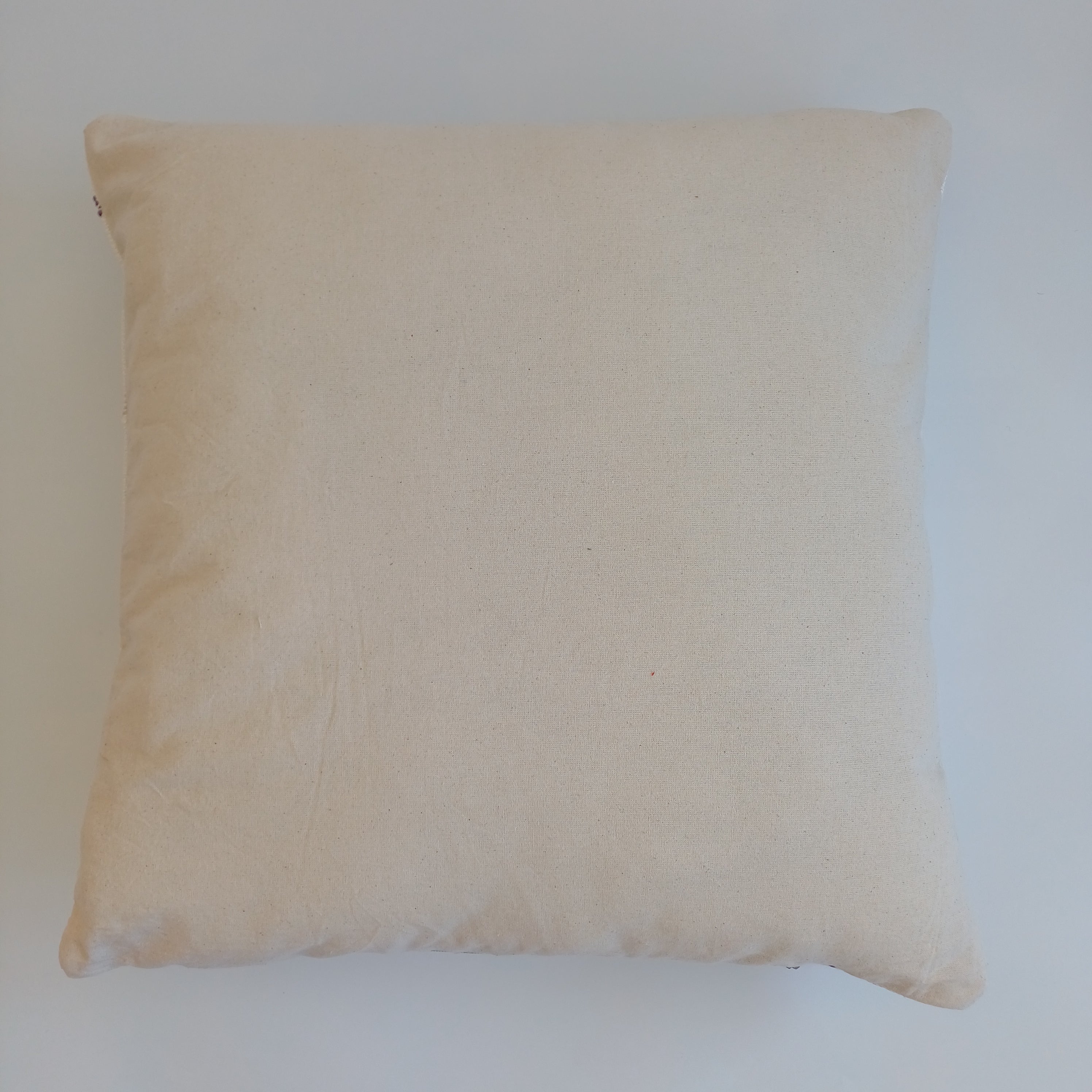 Moroccan Handmade Cream White Cactus Silk Cushion Cover 20''x20'' / 50x50 CM