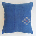 Moroccan Handmade Royal Blue Cactus Silk Cushion Cover 20''x20'' / 50x50 CM