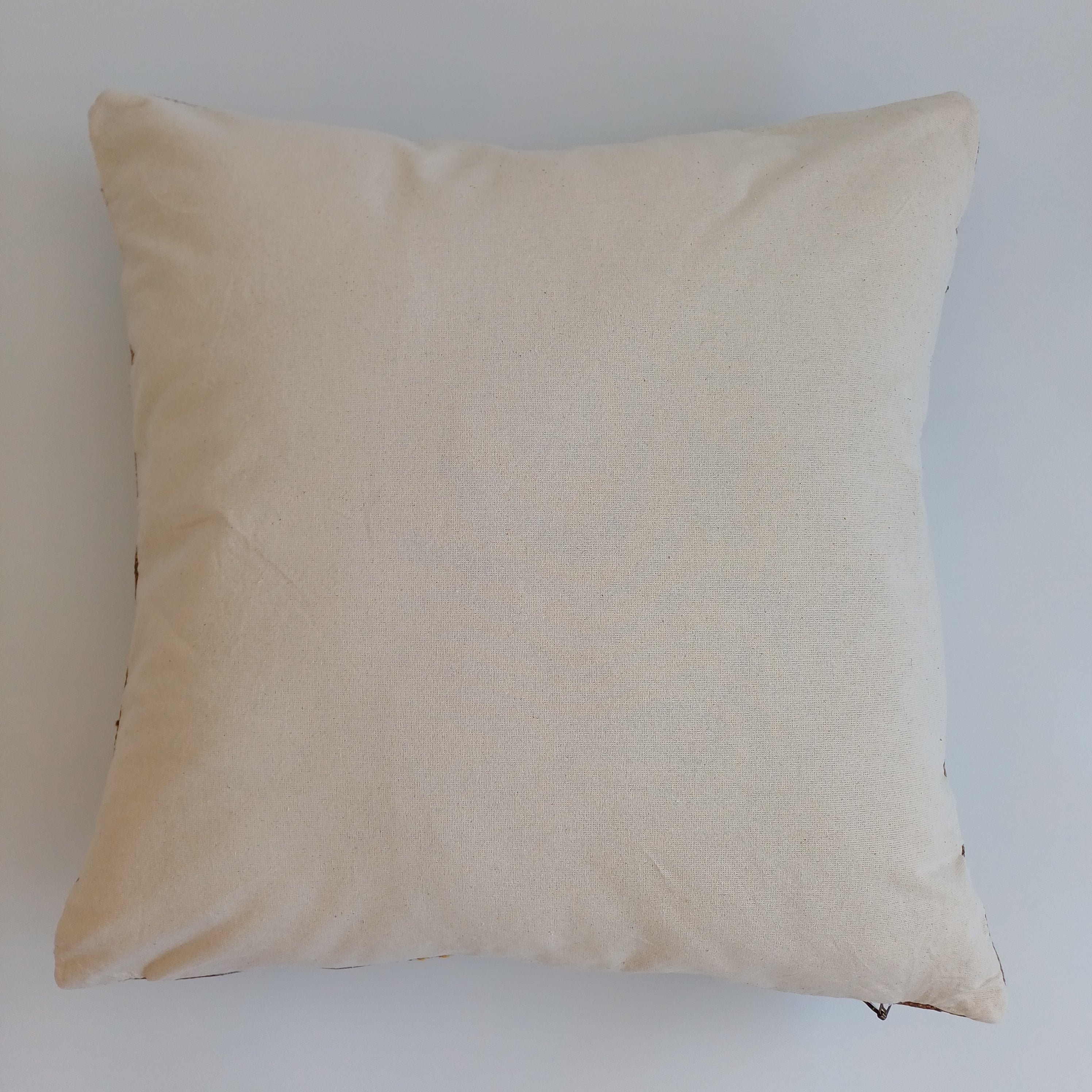 Moroccan Handmade Brown Cactus Silk Cushion Cover 20''x20'' / 50x50 CM