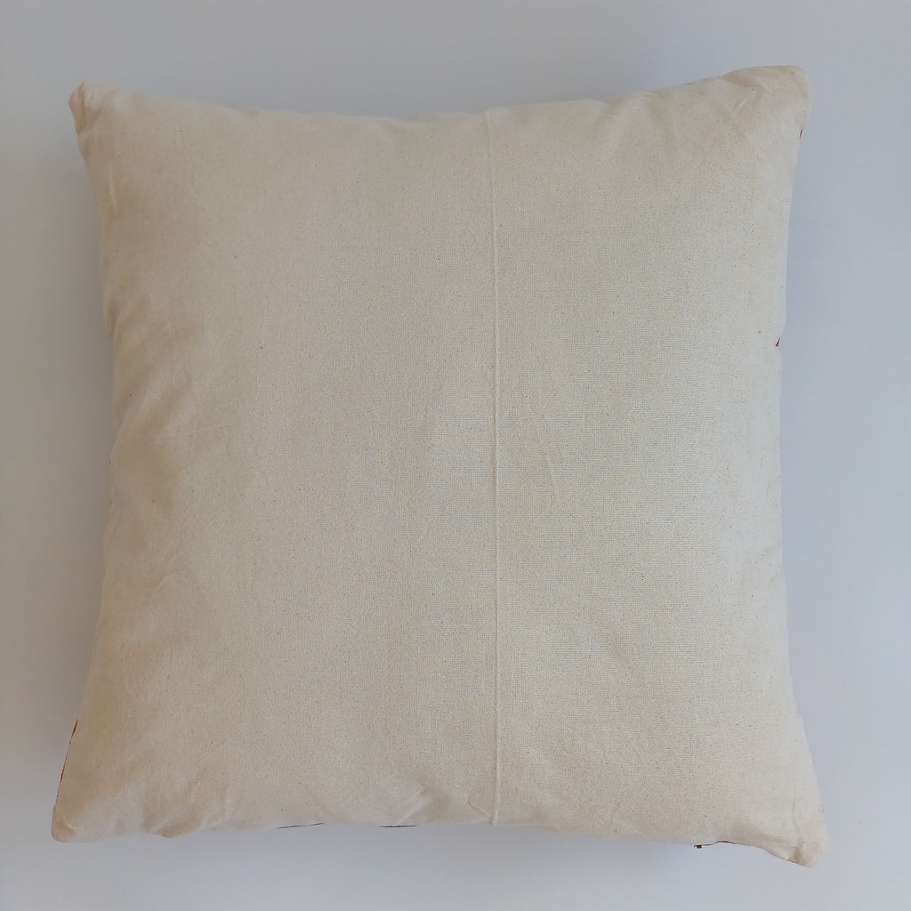 Moroccan Handmade Orange Red Cactus Silk Cushion Cover 20''x20'' / 50x50 CM