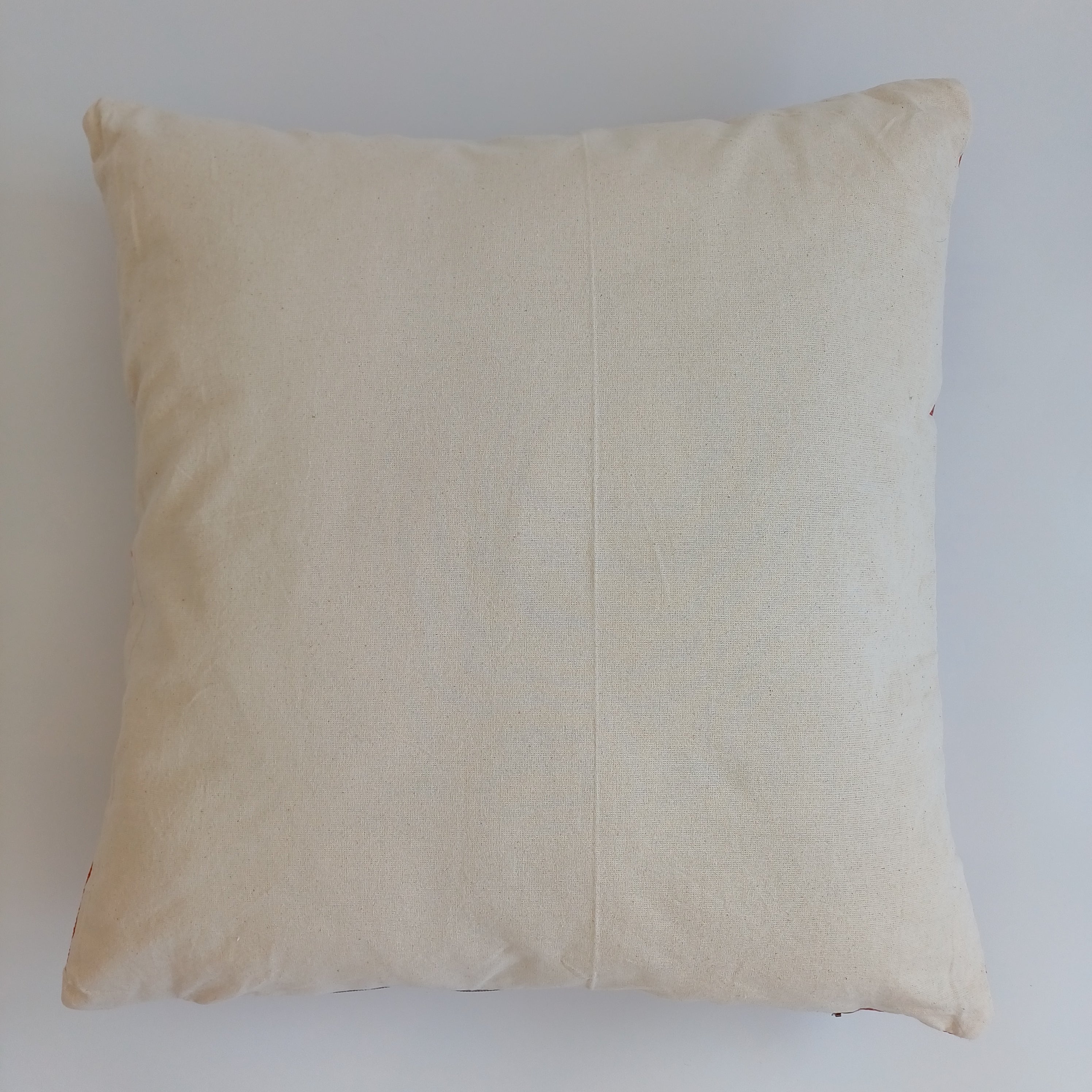 Moroccan Handmade Orange Red Cactus Silk Cushion Cover 20''x20'' / 50x50 CM