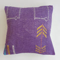 Moroccan Handmade Purple Cactus Silk Cushion Cover 20''x20'' / 50x50 CM