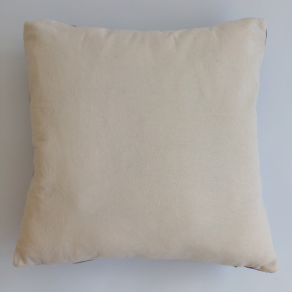 Moroccan Handmade Purple Cactus Silk Cushion Cover 20''x20'' / 50x50 CM